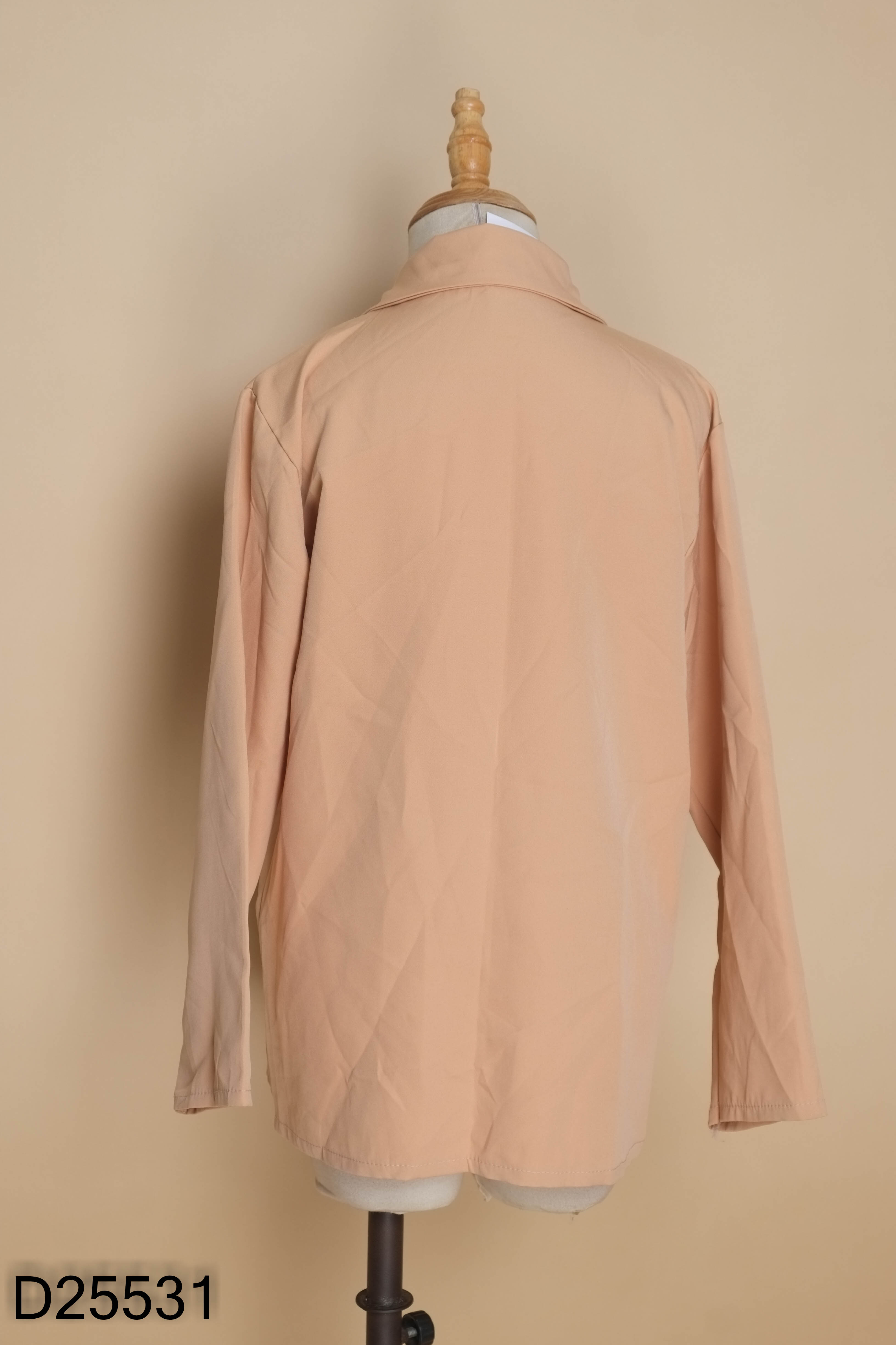 Áo blazer cam sữa trơn
