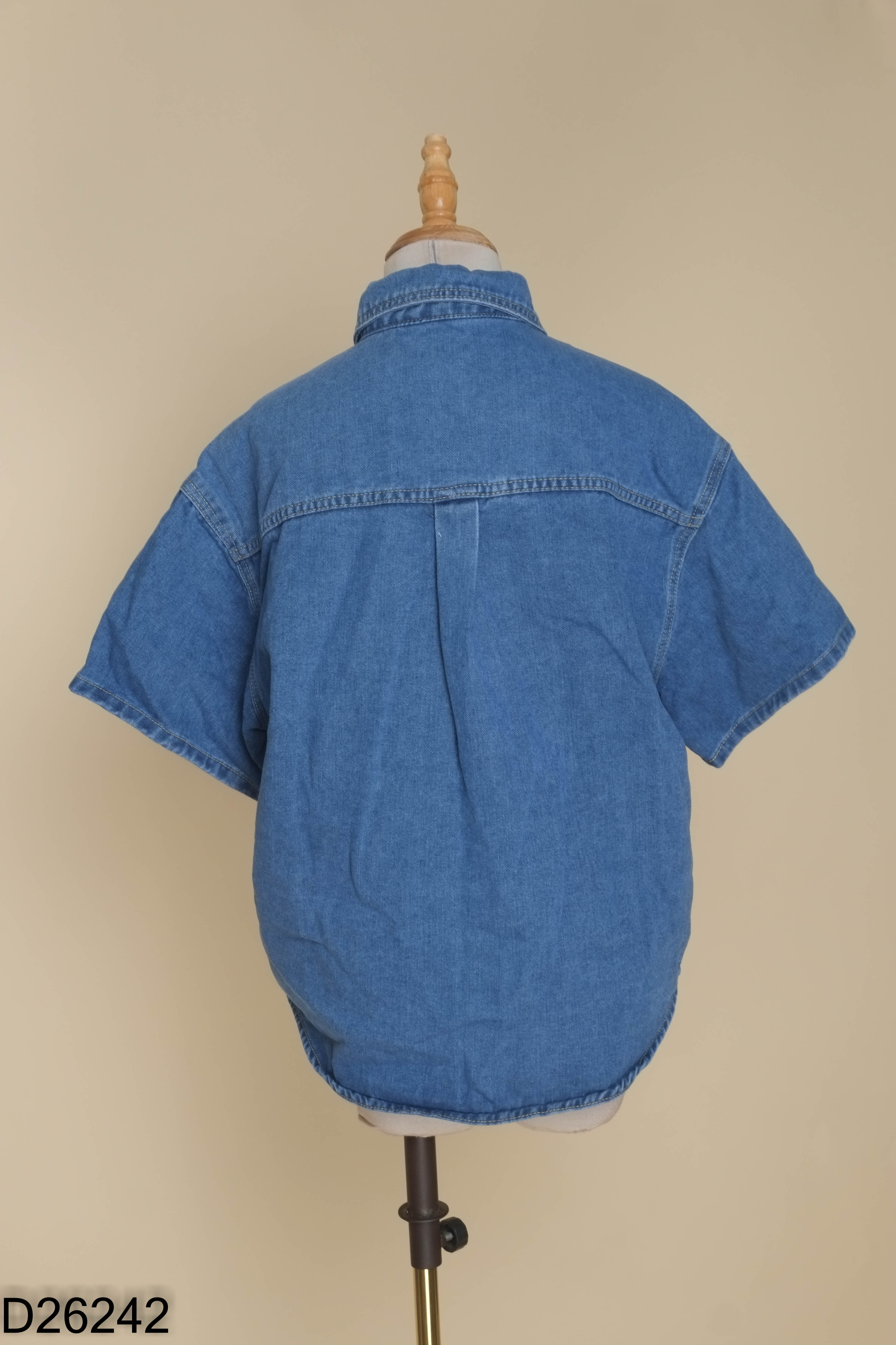 Set Áo jeans xanh cộc tay + Quần short
