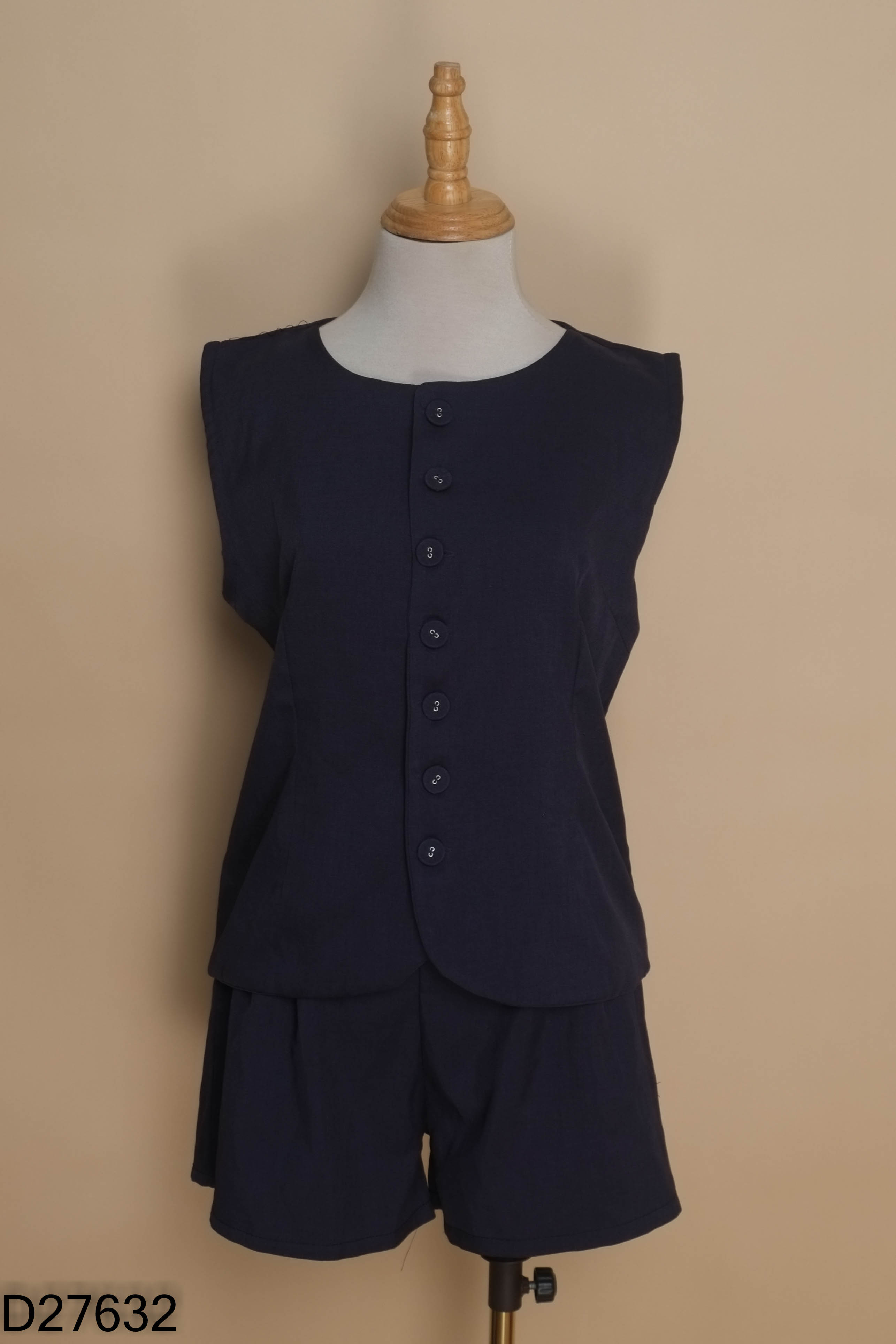 Set Áo gile xanh + Quần short