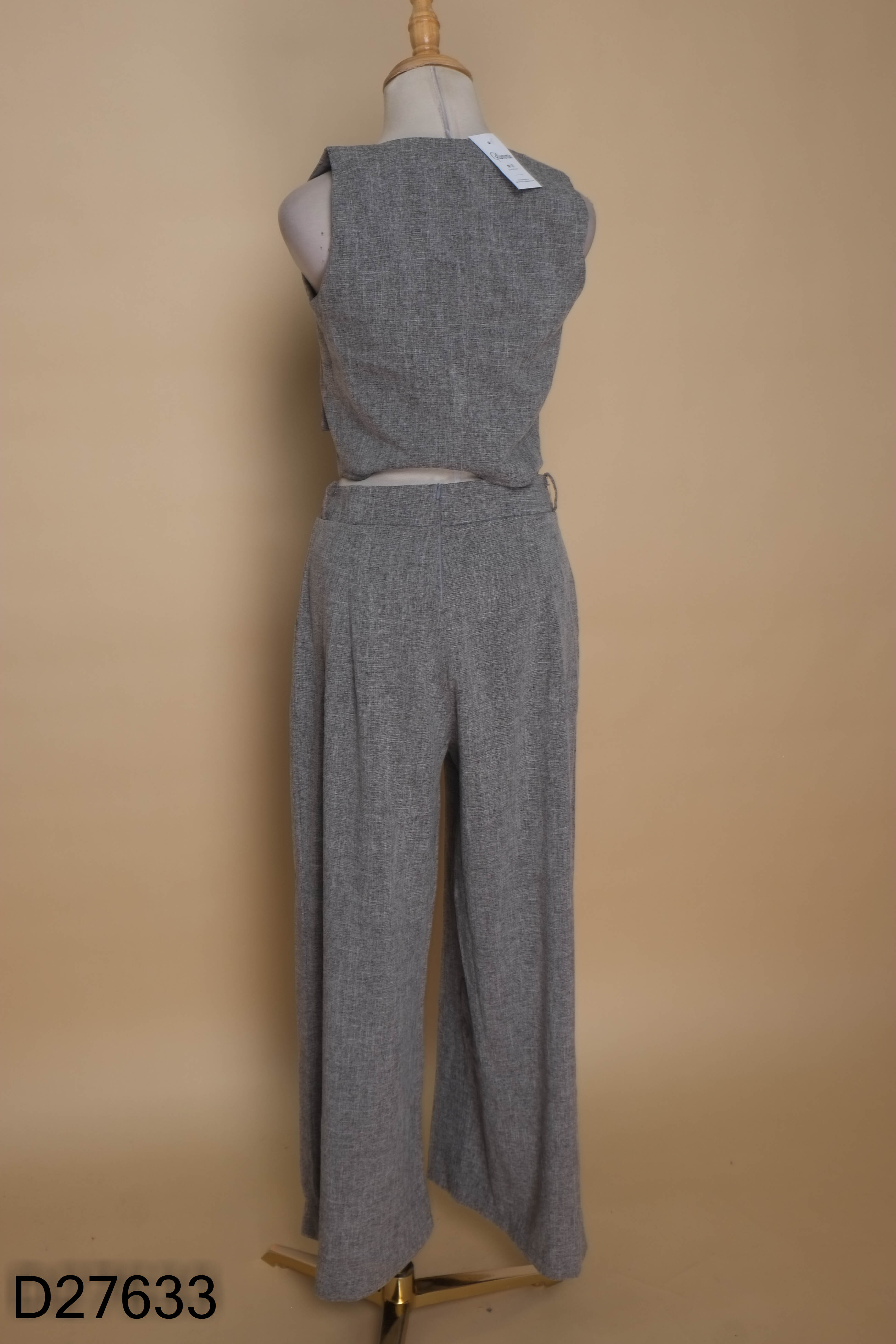 Set áo gile NGUYEN HANH xám + quần xám