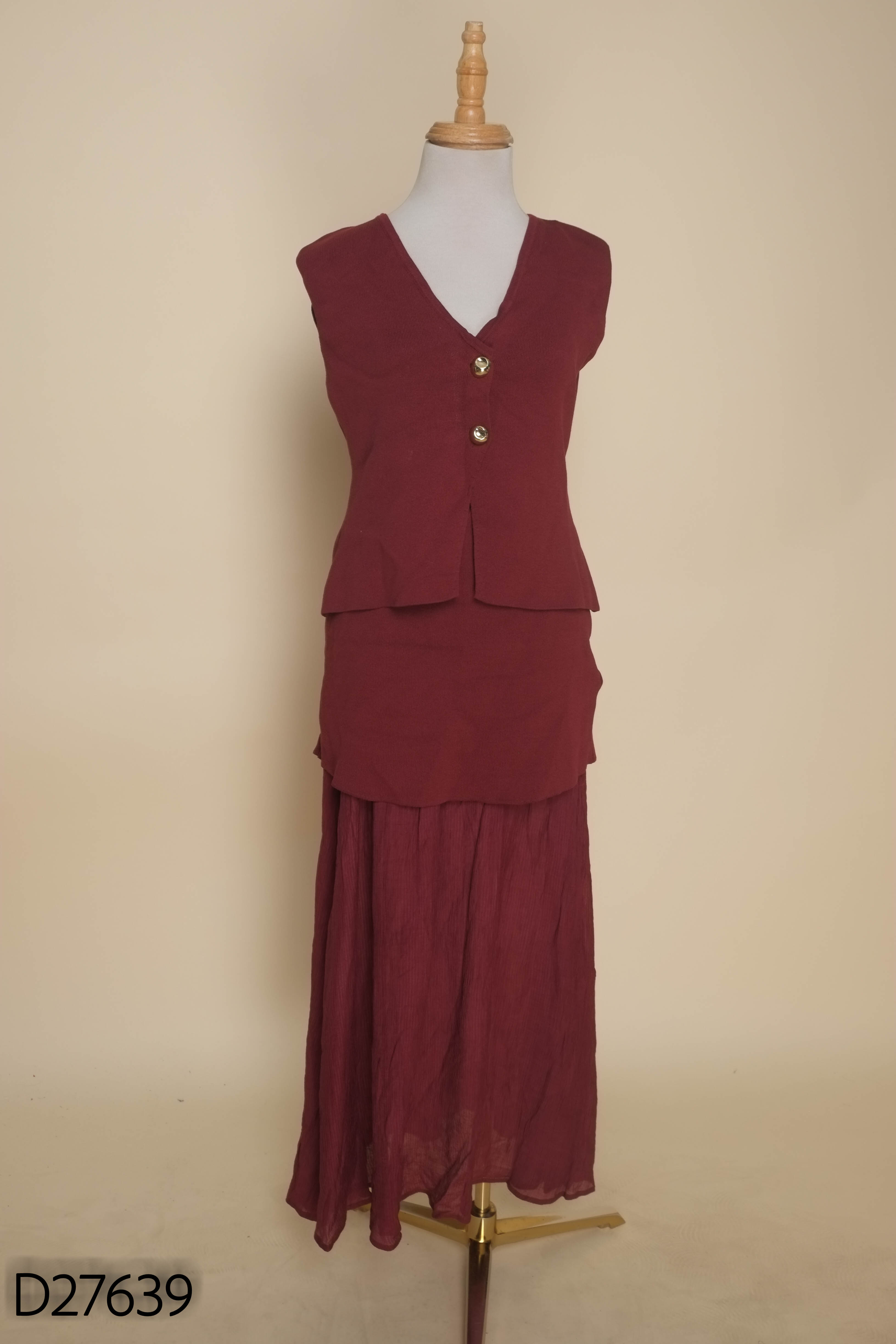 Set gile len cúc đồng+váy