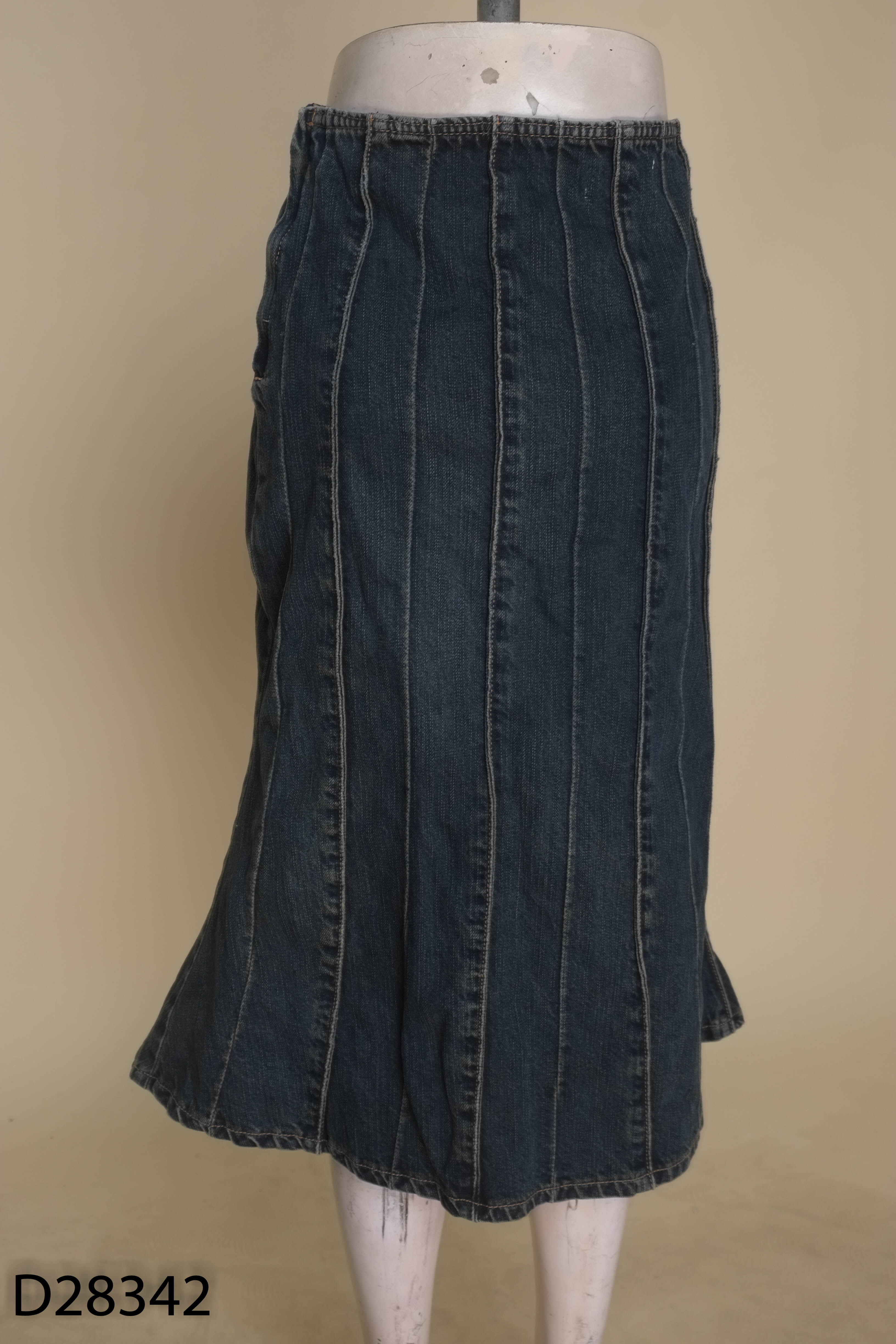 Chân váy jeans xanh đuôi cá