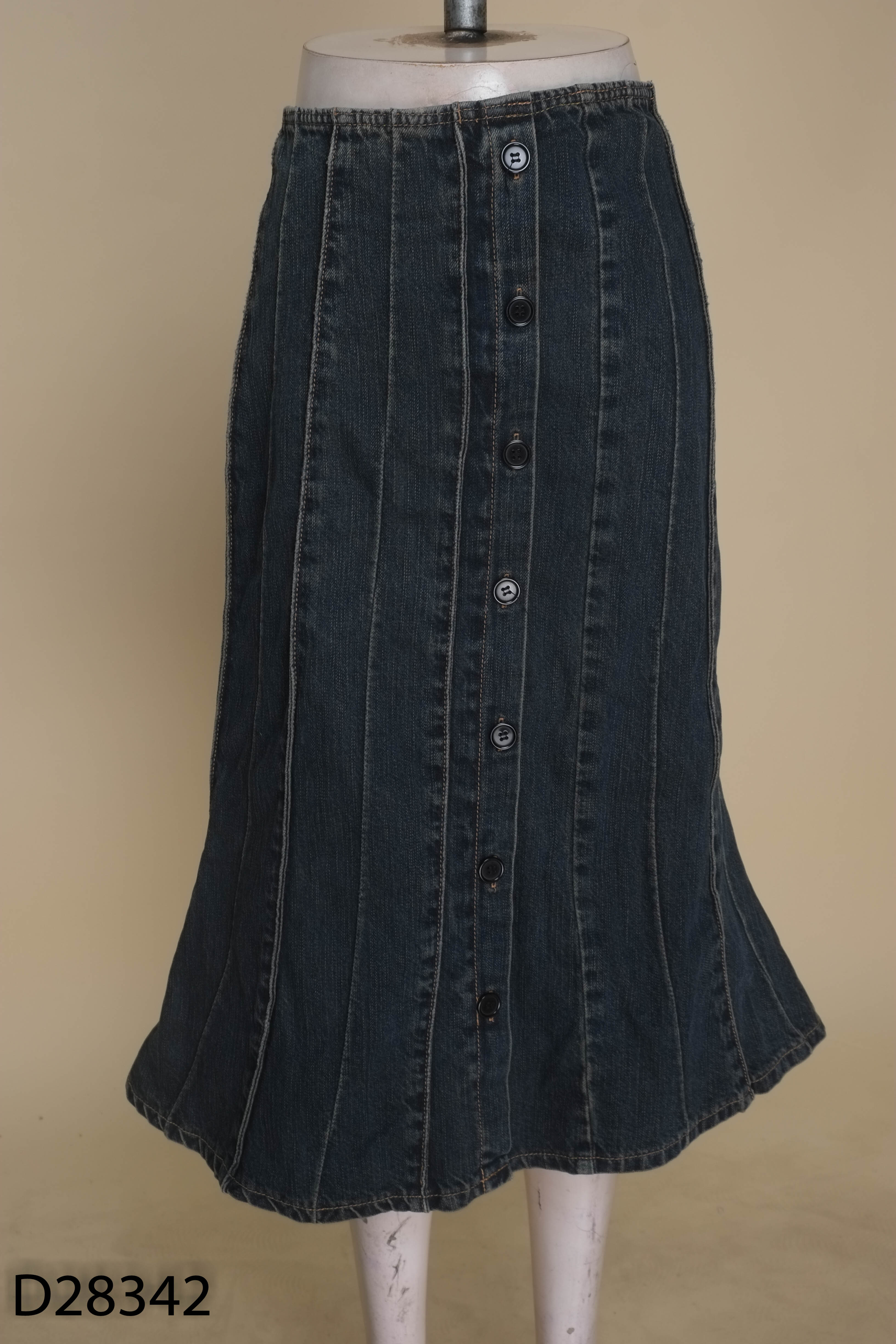 Chân váy jeans xanh đuôi cá
