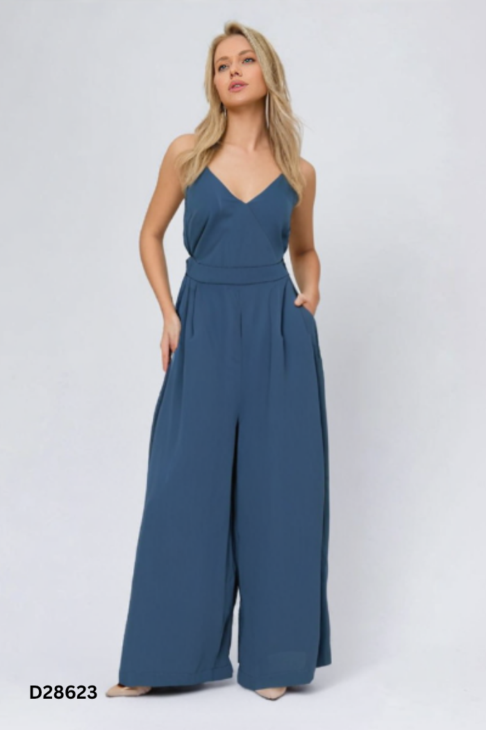 Jumpsuits hai dây AIR SPACE xanh trơn