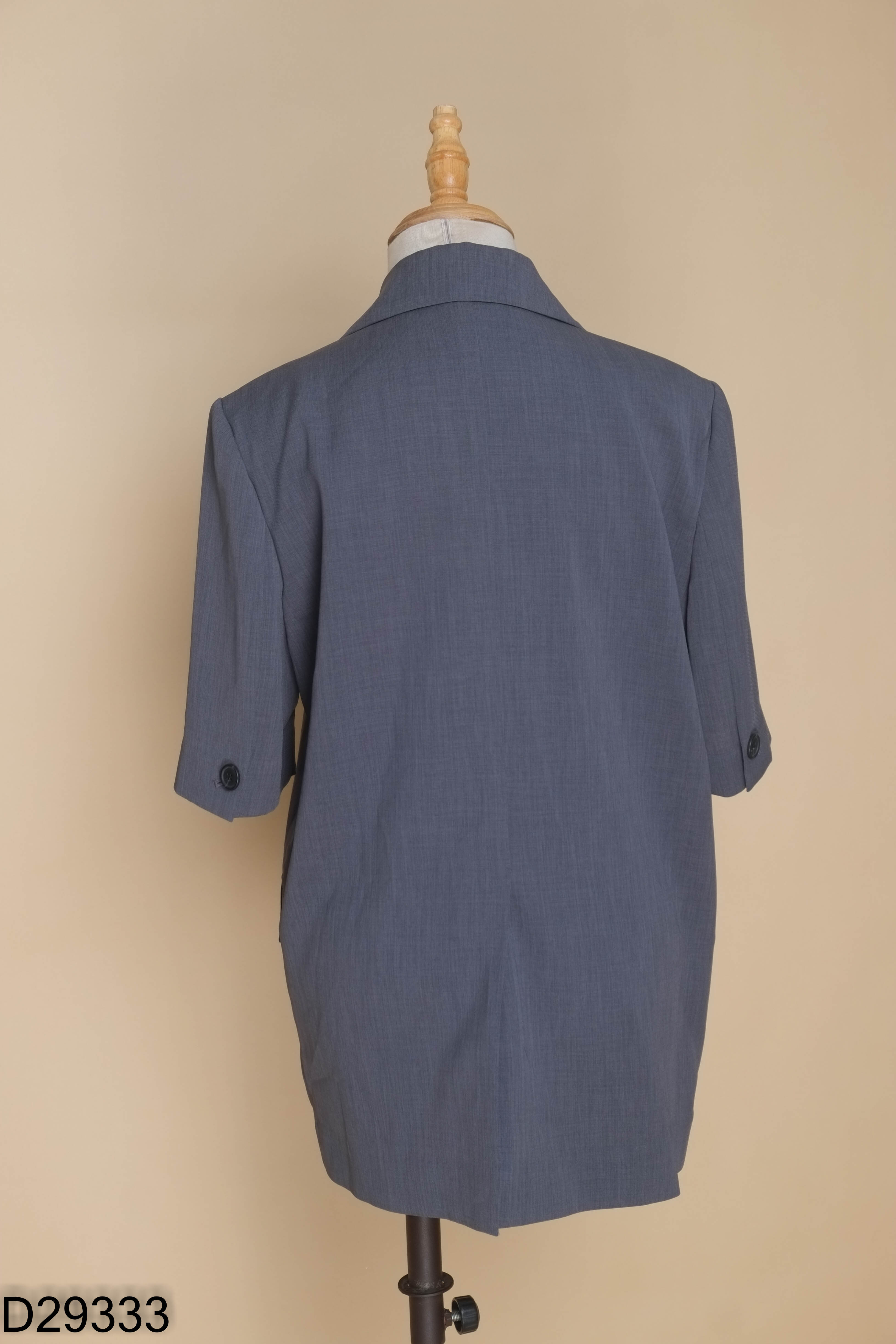 Áo khoác vest xám cộc tay
