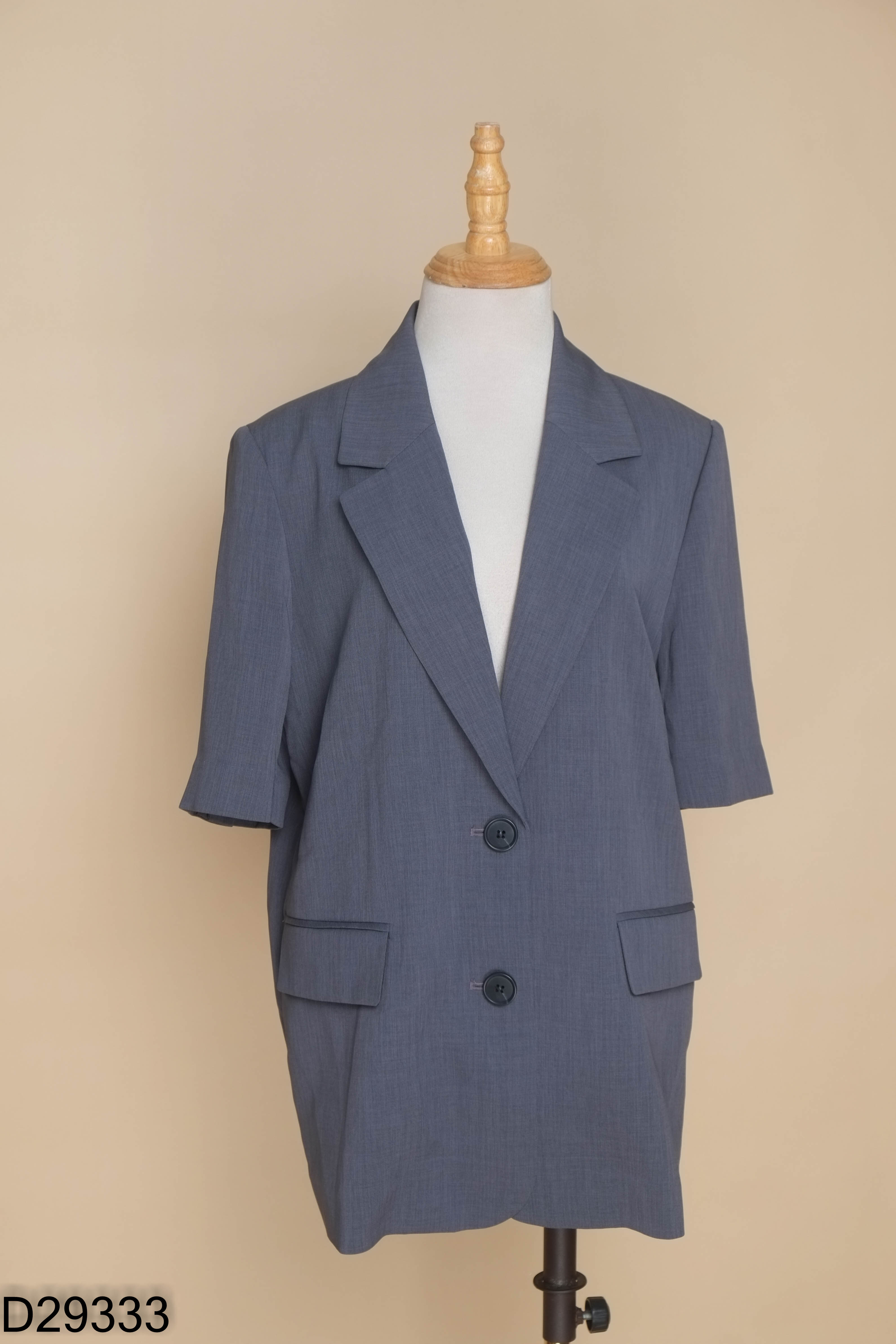 Áo khoác vest xám cộc tay