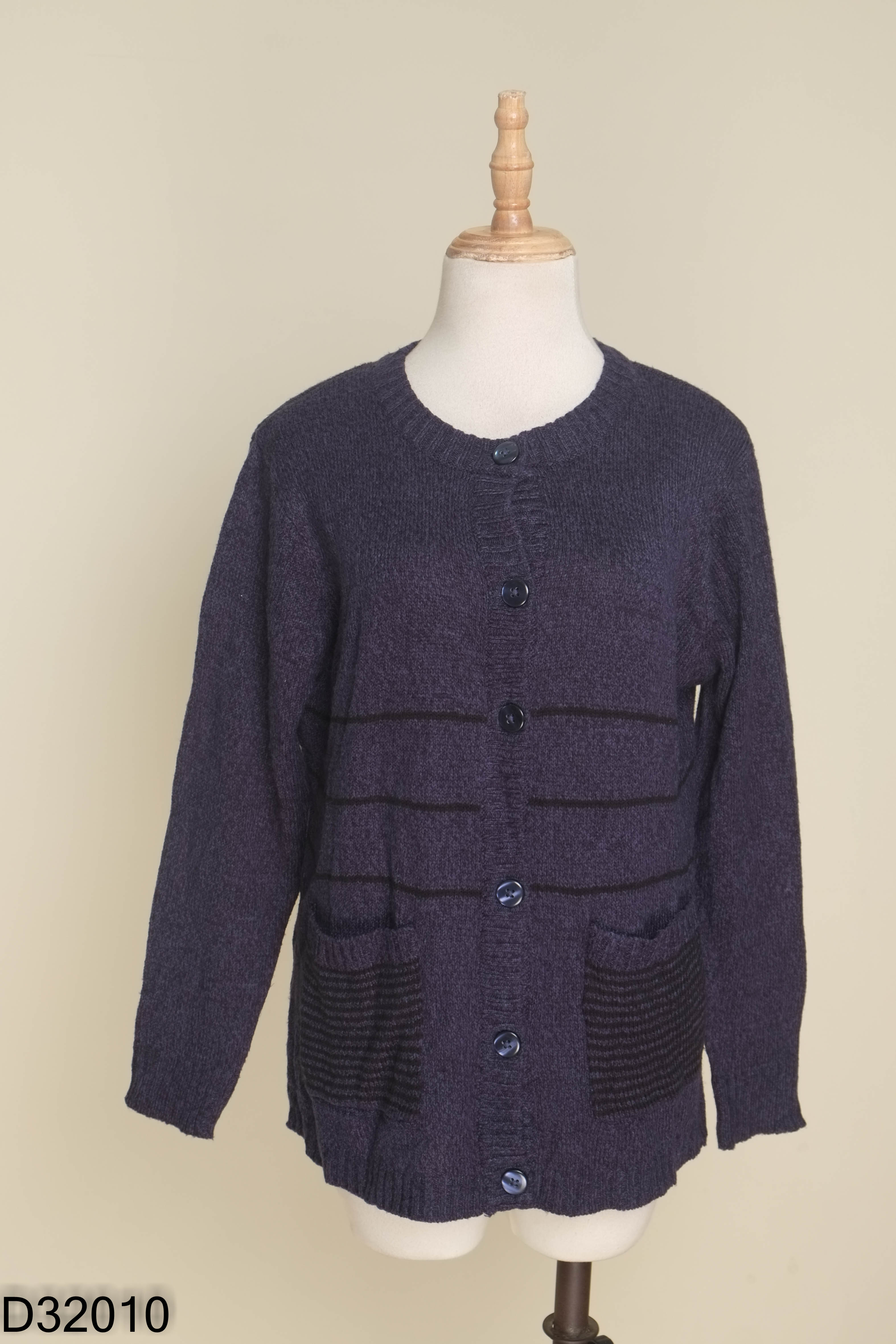 Áo len cardigan xanh lót bông
