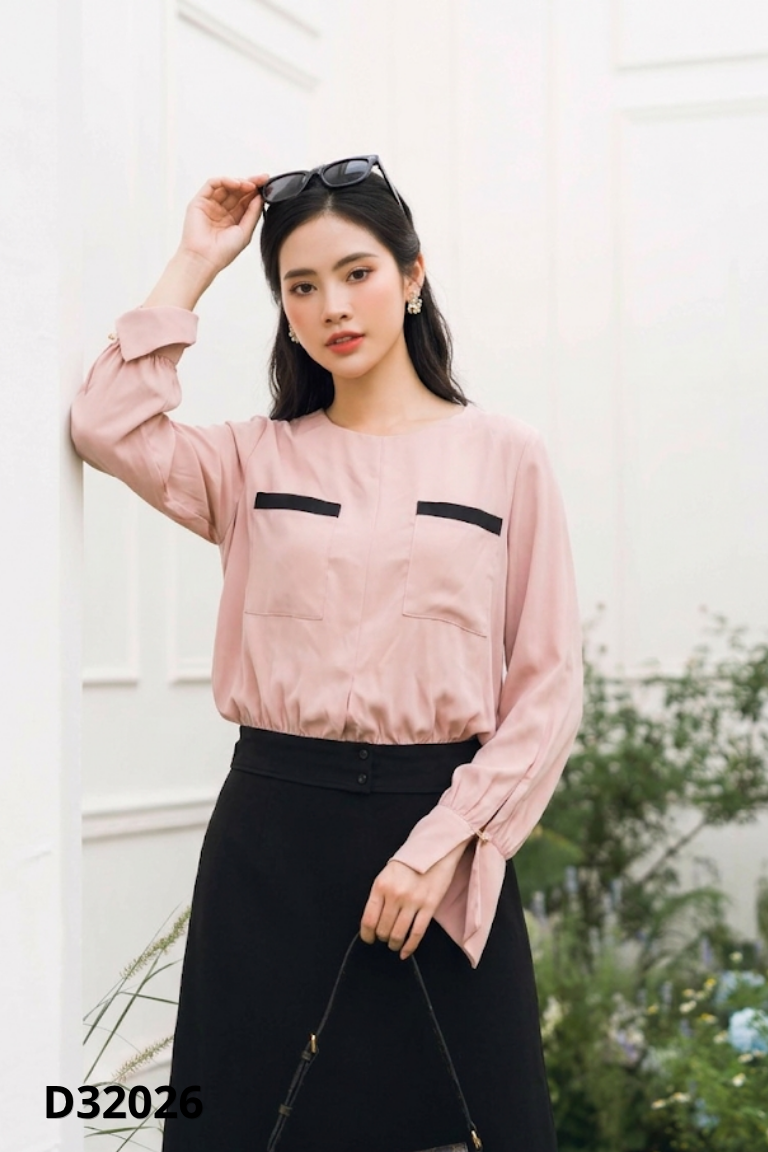 Áo be ELISE viền đen