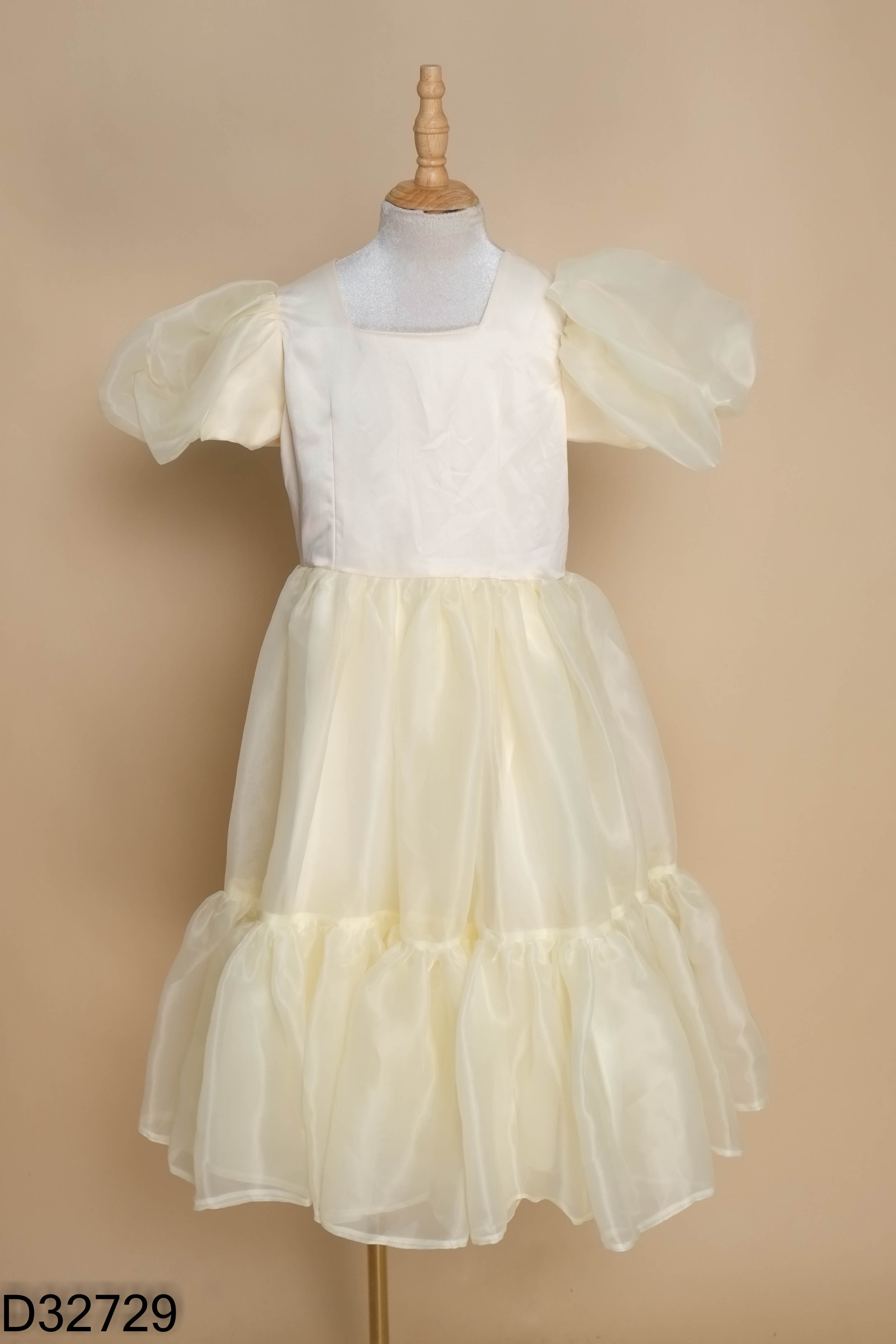 Váy voan be tay phồng KIDS