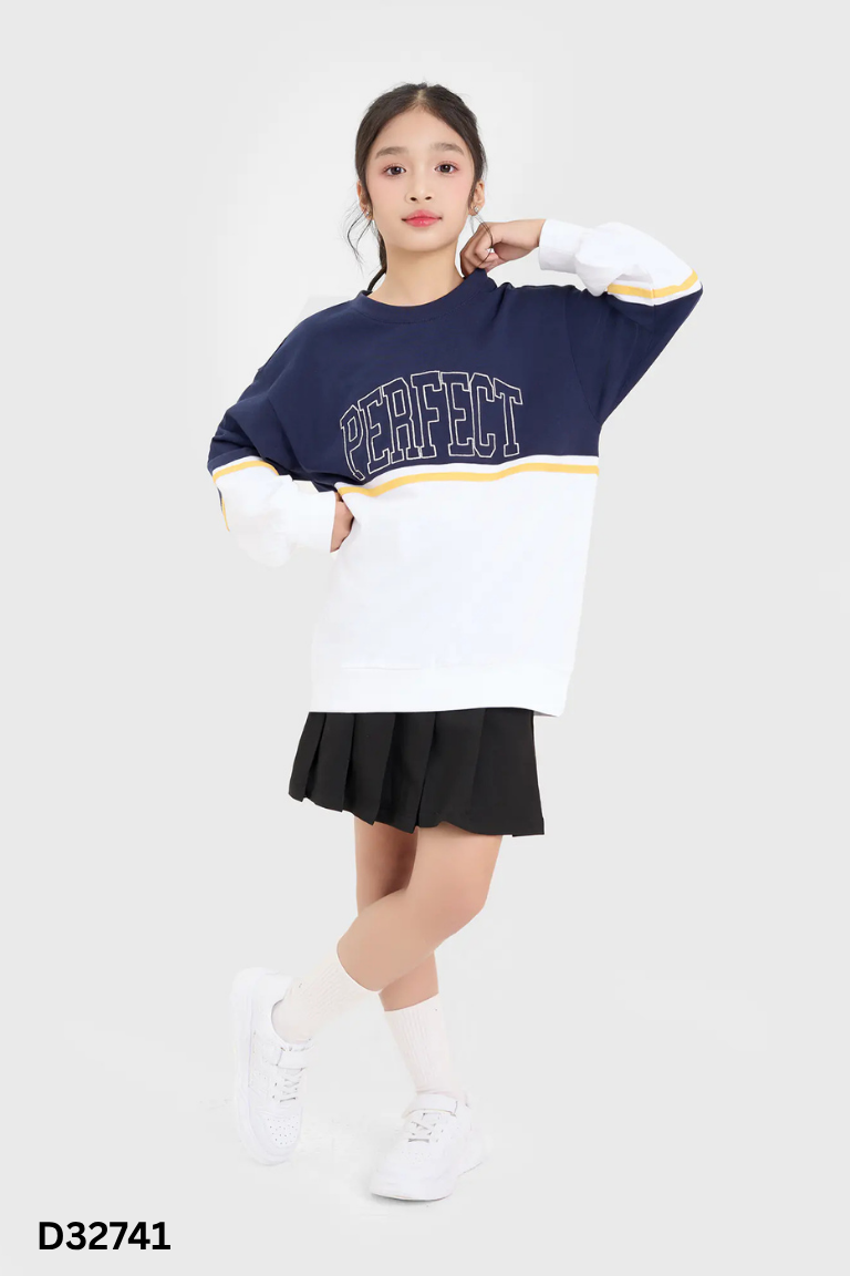 Áo canifa xanh mix trắng
