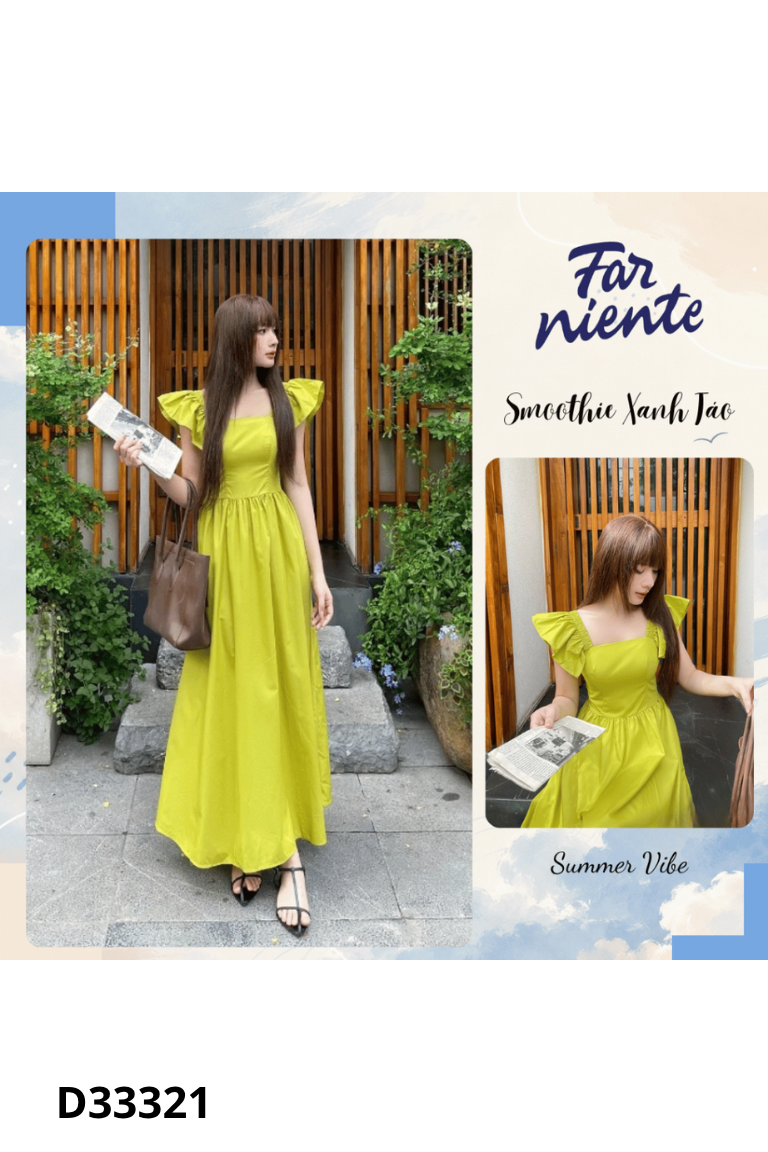 Váy xanh FAR NIENTE chun lưng