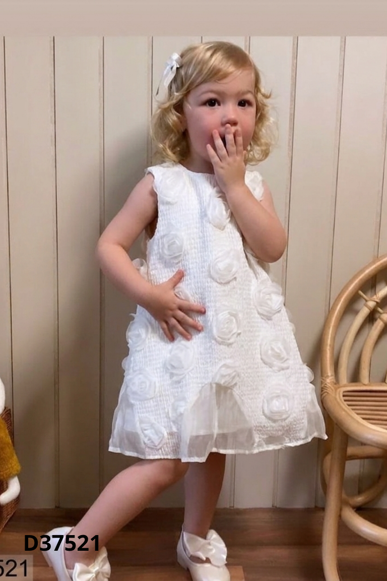 Váy babydoll be sát nách họa tiết KIDS