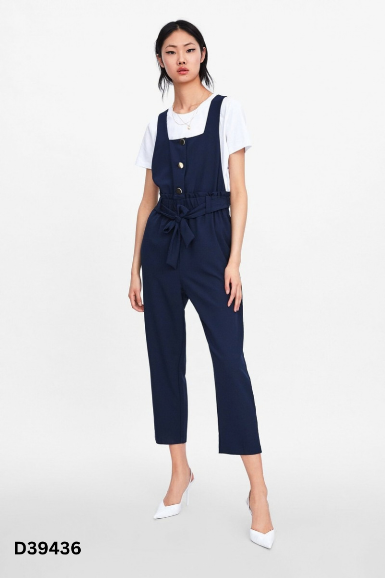 Jumpsuits ZARA xanh than cúc vàng
