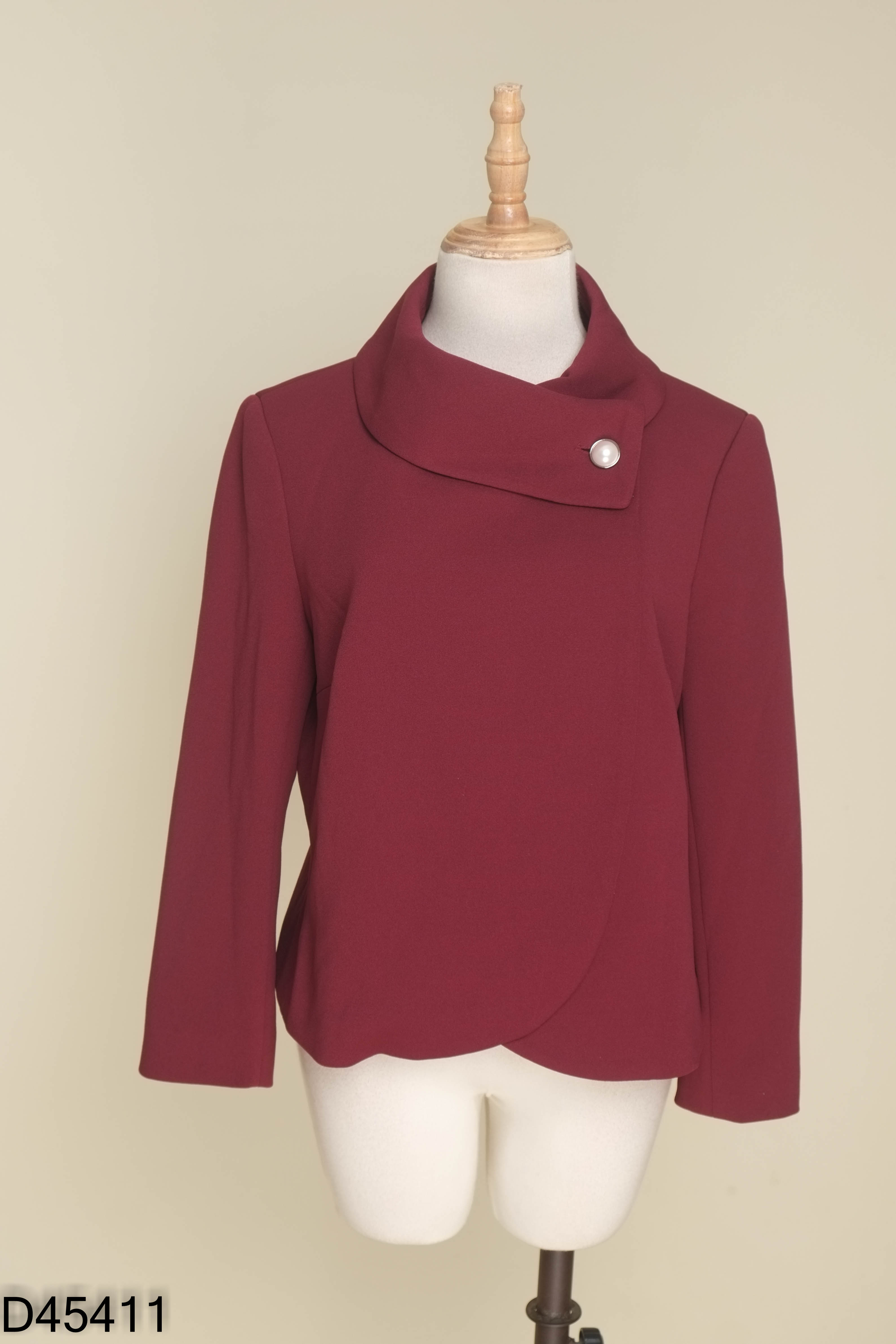 Áo đỏ mận NIPON BOUTIQUE cổ sen