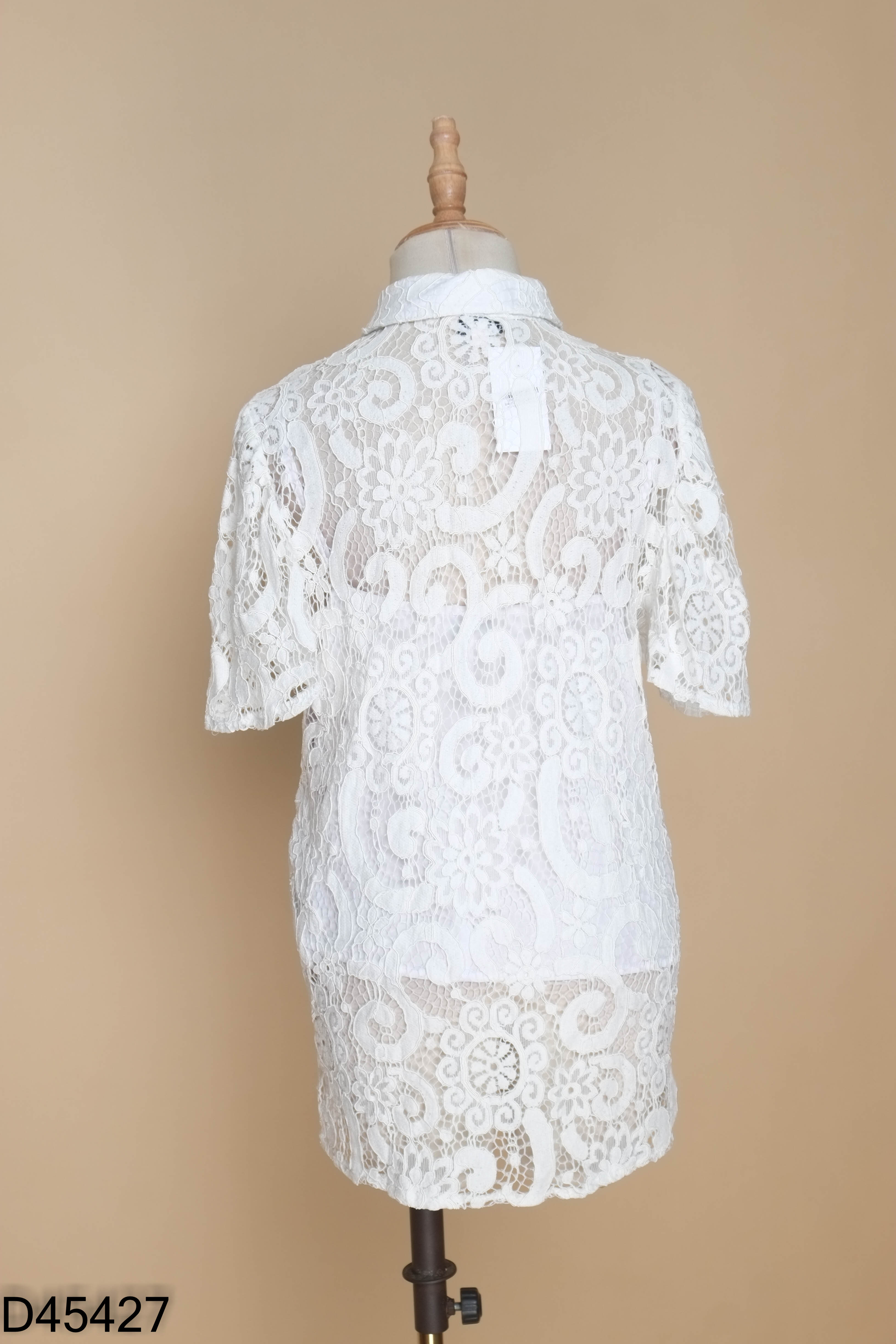Set ren trắng NANETTE+lót dây