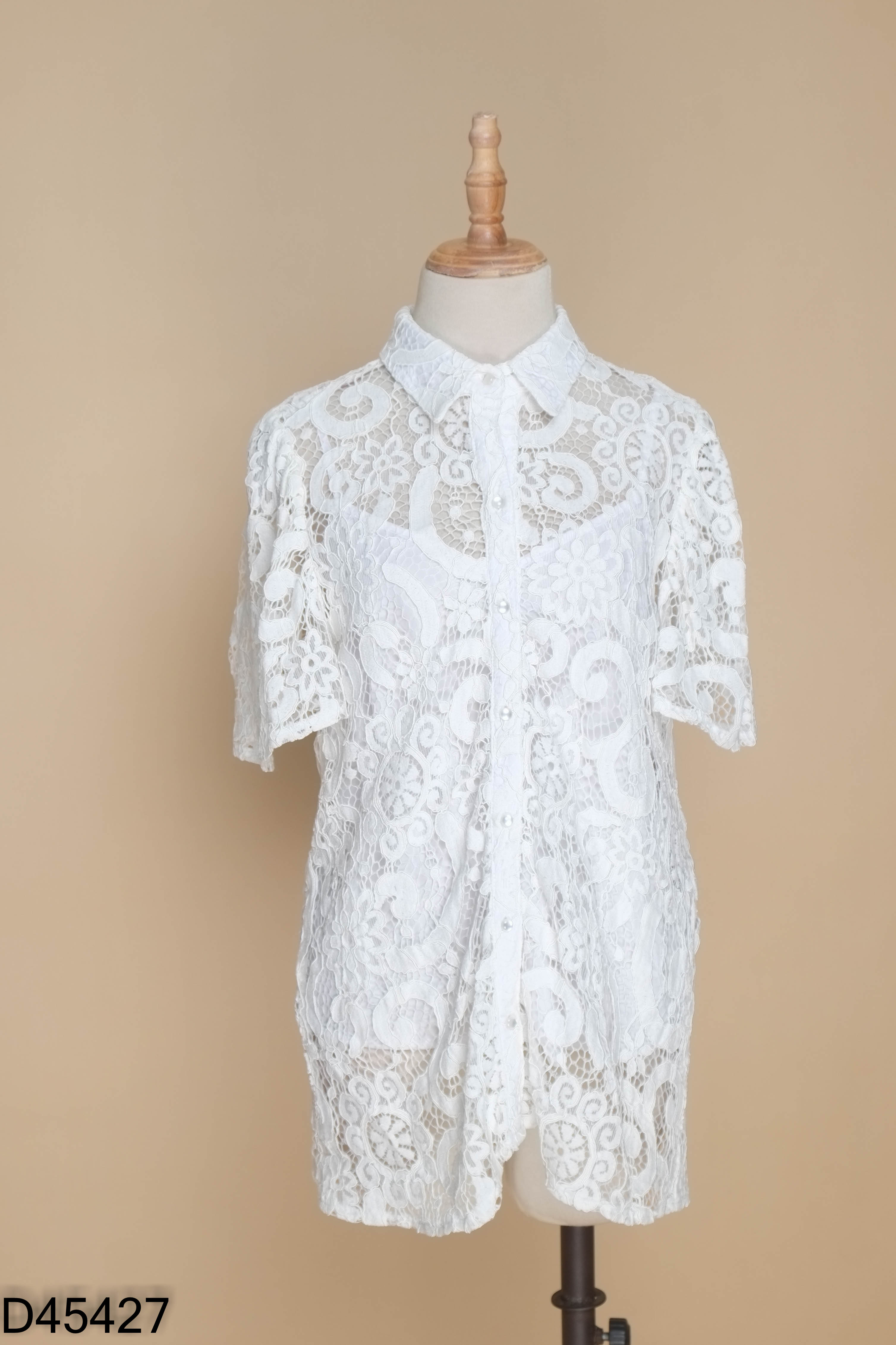 Set ren trắng NANETTE+lót dây