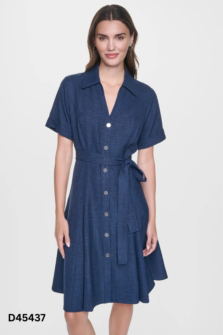 Váy cúc xanh DKNY kèm đai