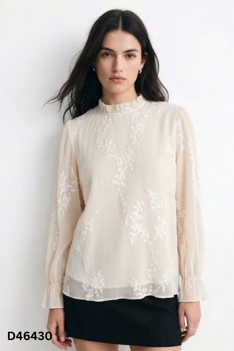 Áo voan VERO MODA be họa tiết