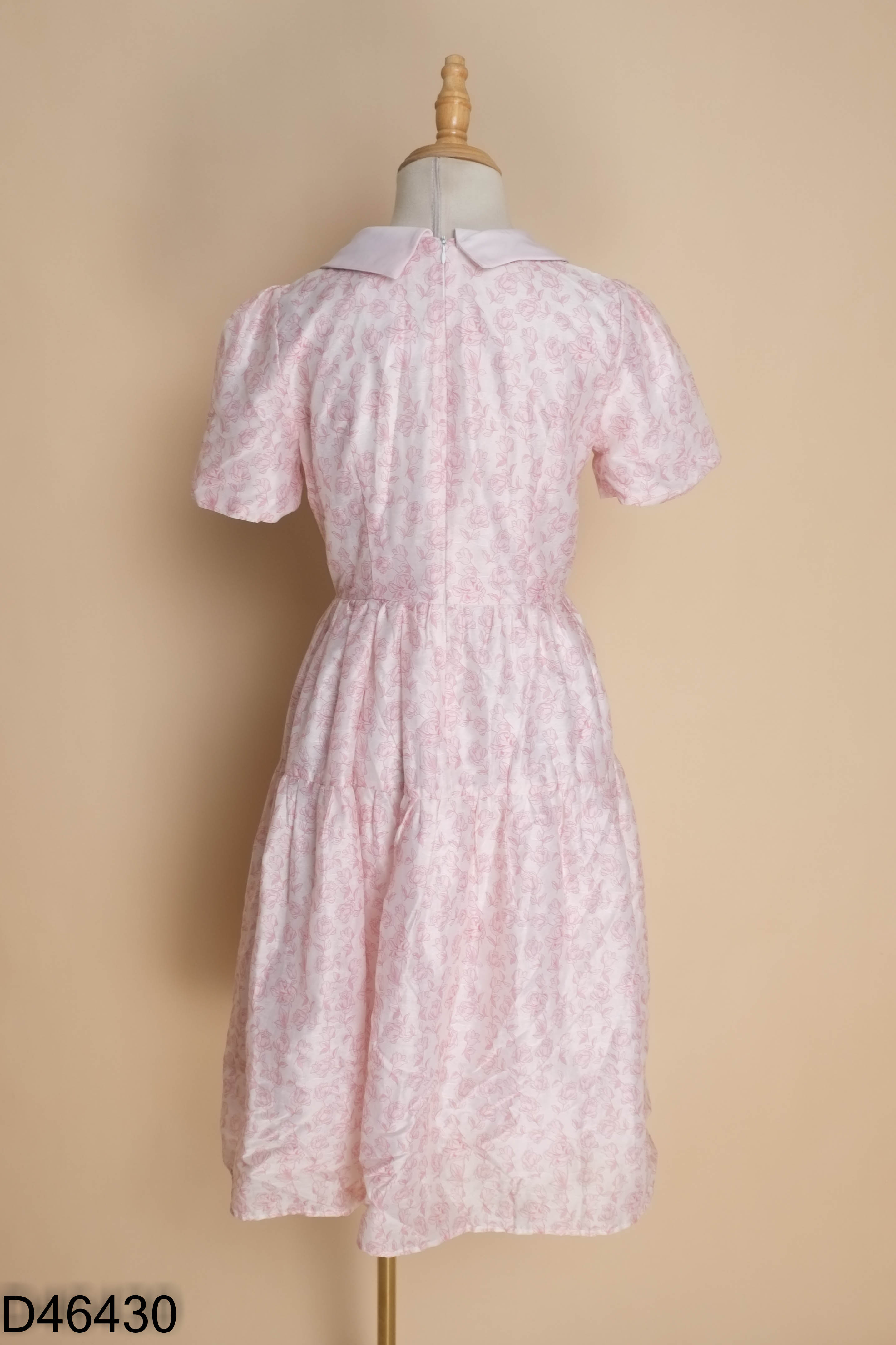 Váy VINTAGE BY JANE hồng họa tiết hoa