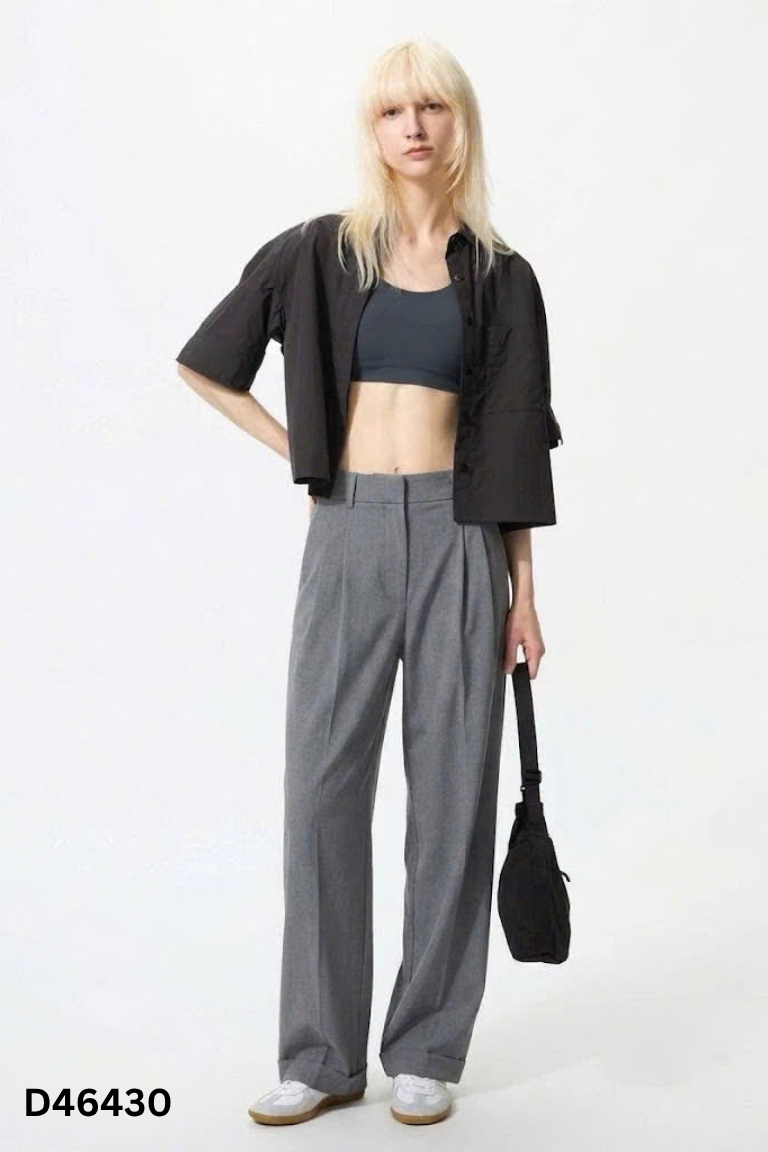 Quần dài UNIQLO xám trơn