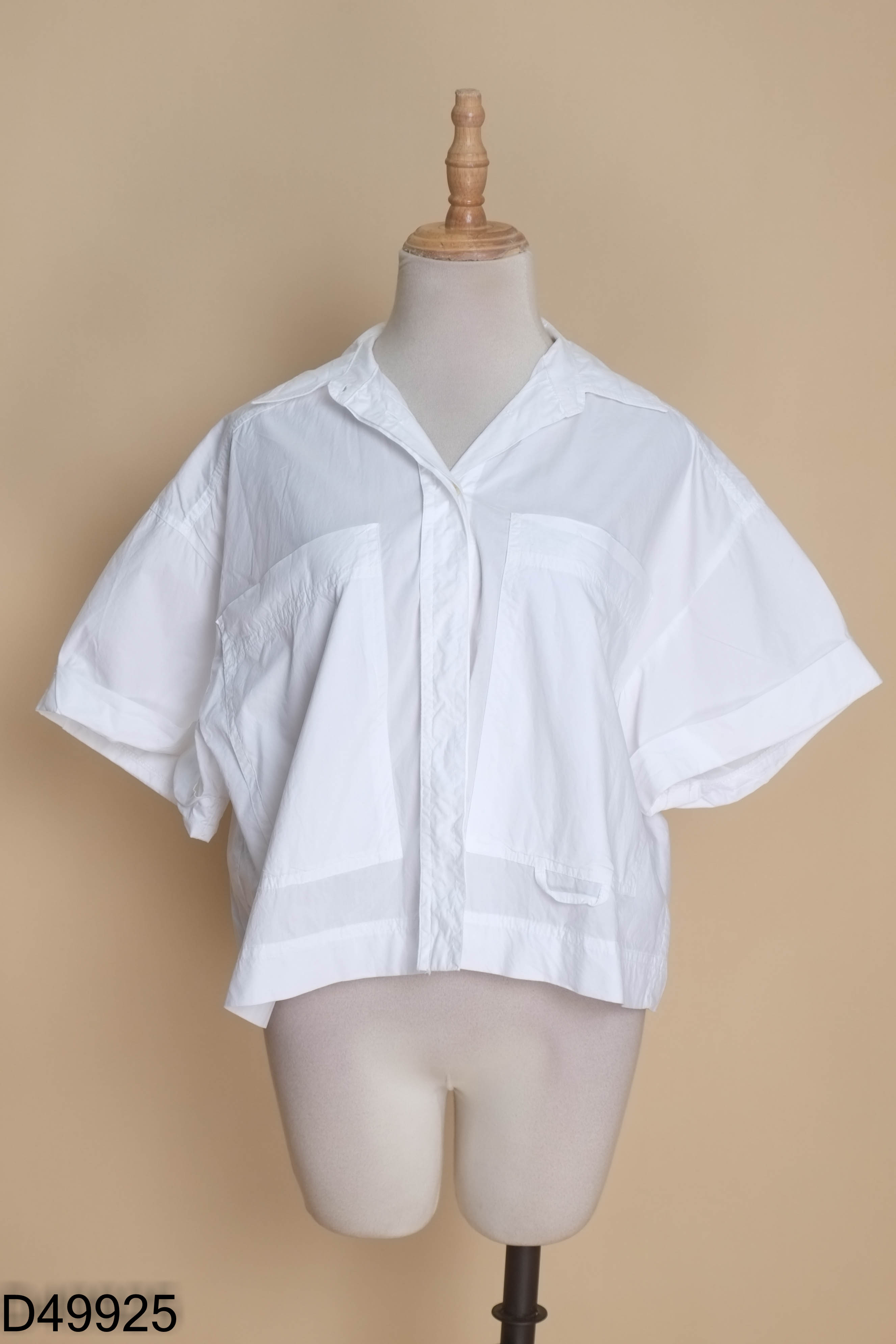 Áo sơ mi ZARA trắng ngắn tay