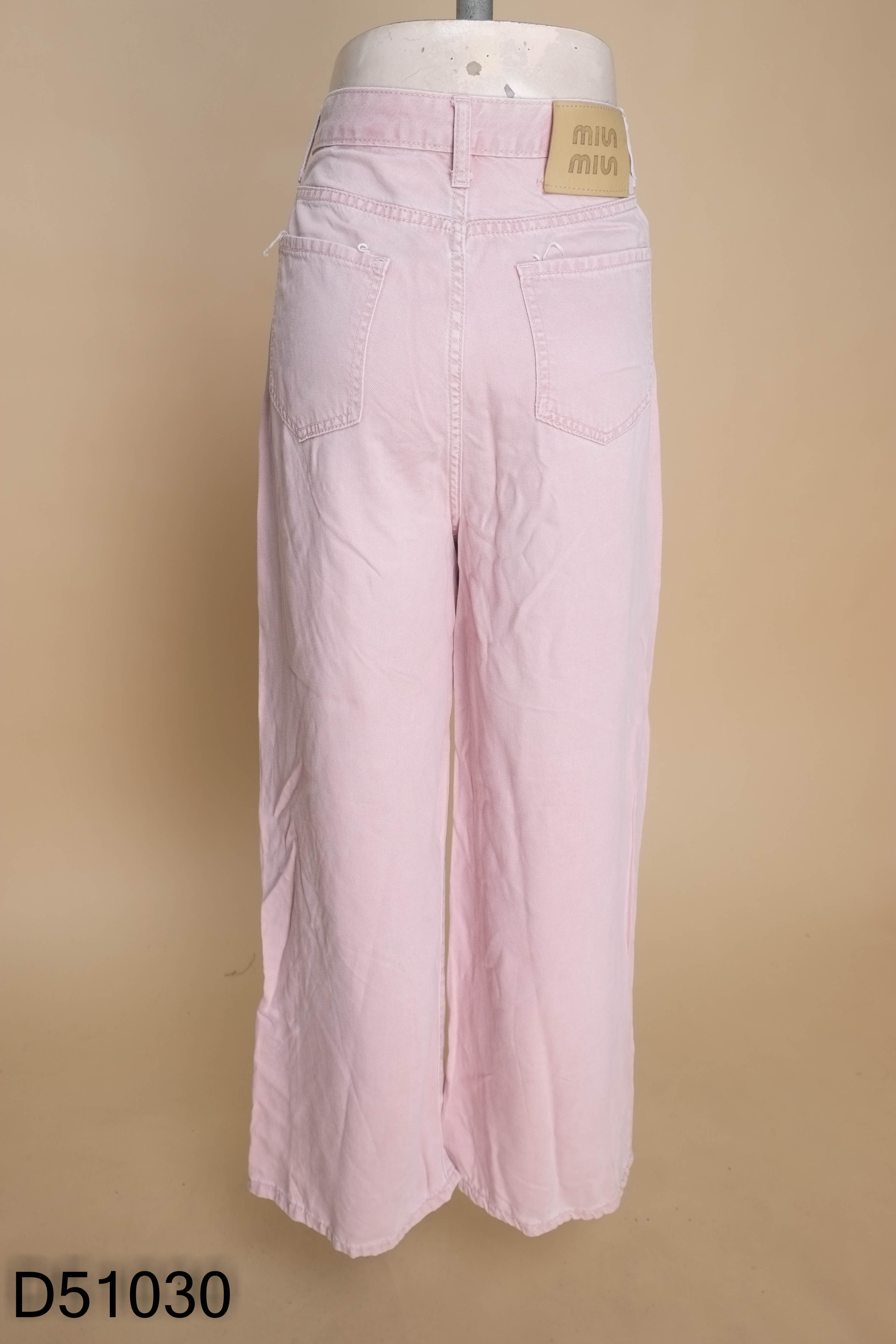 Quần jeans suông tím trơn