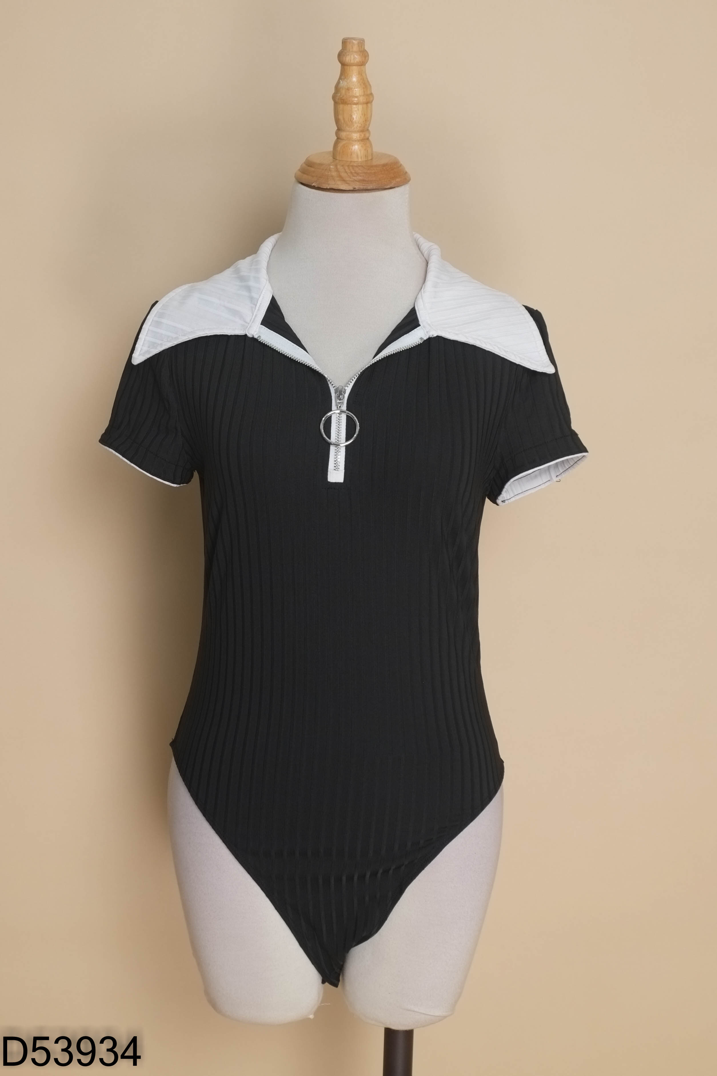 Bikini đen 1 mảnh kéo khóa