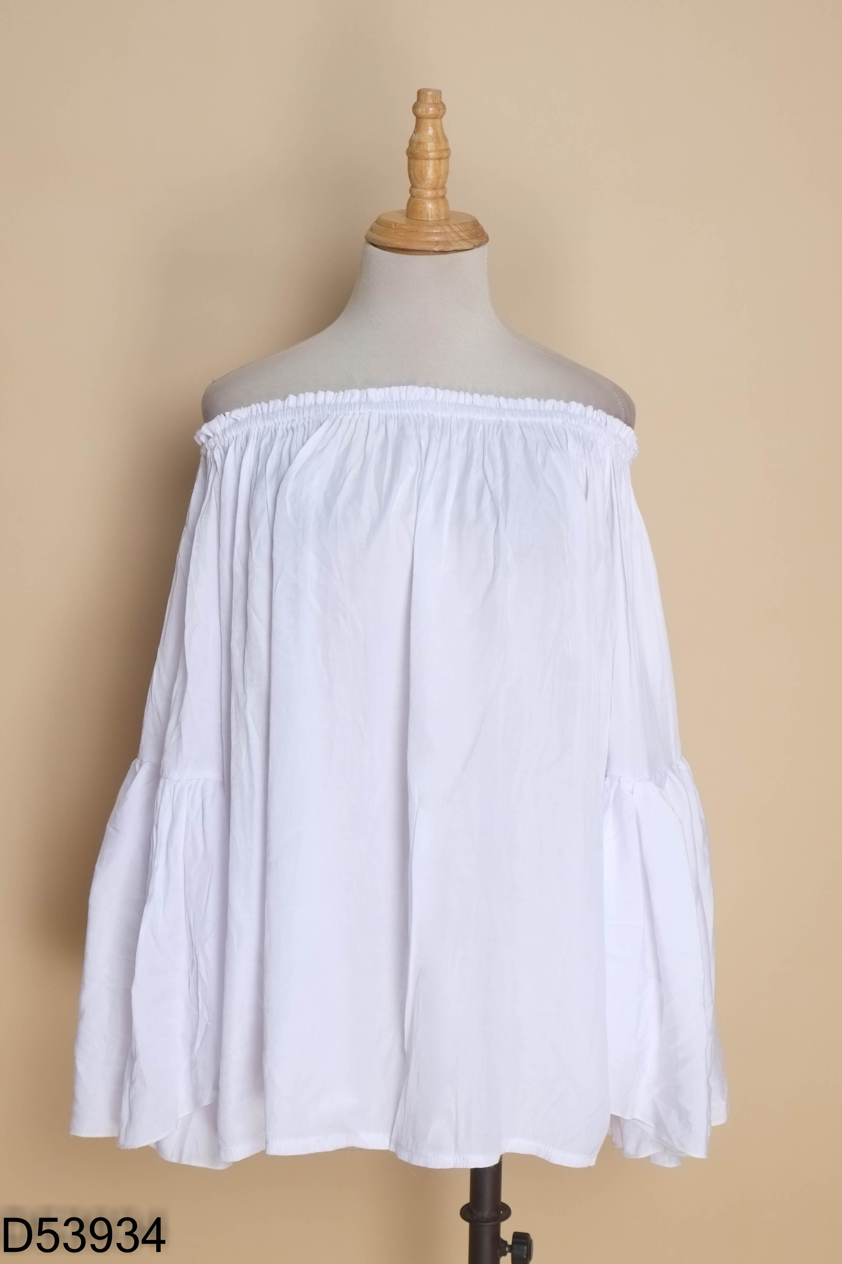 Áo trắng babydoll tay ống loe