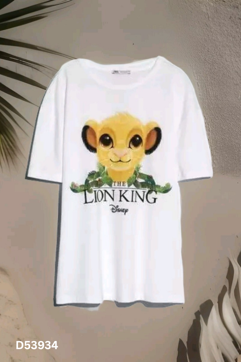 Áo thun trắng DISNEY hình lion