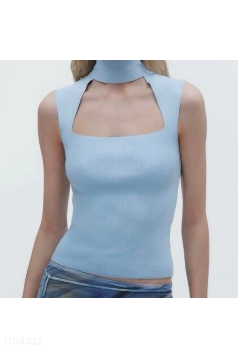 Áo len ZARA xanh dương hở ngực