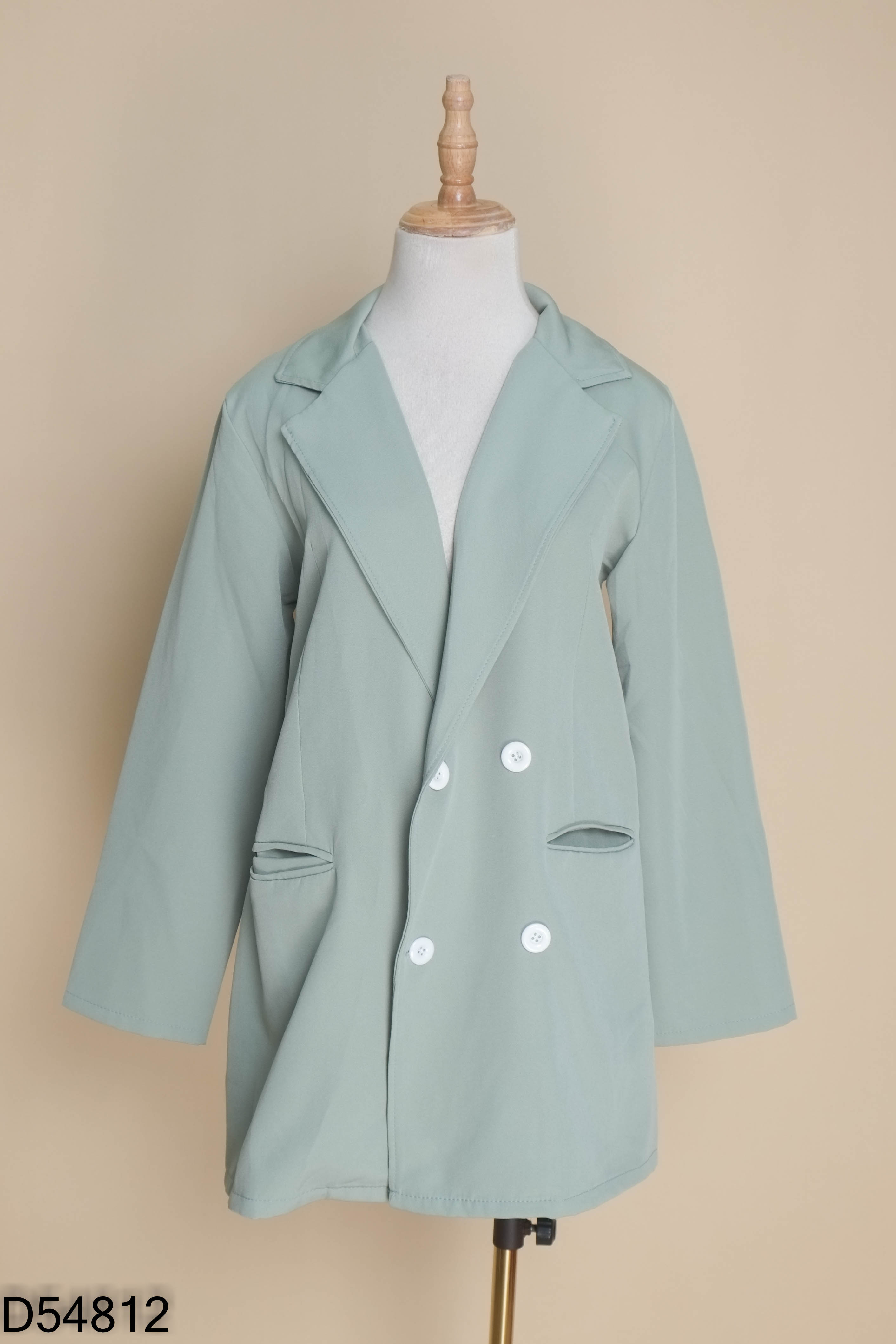 NEWTAG Set áo blazer + quần shorts xanh min