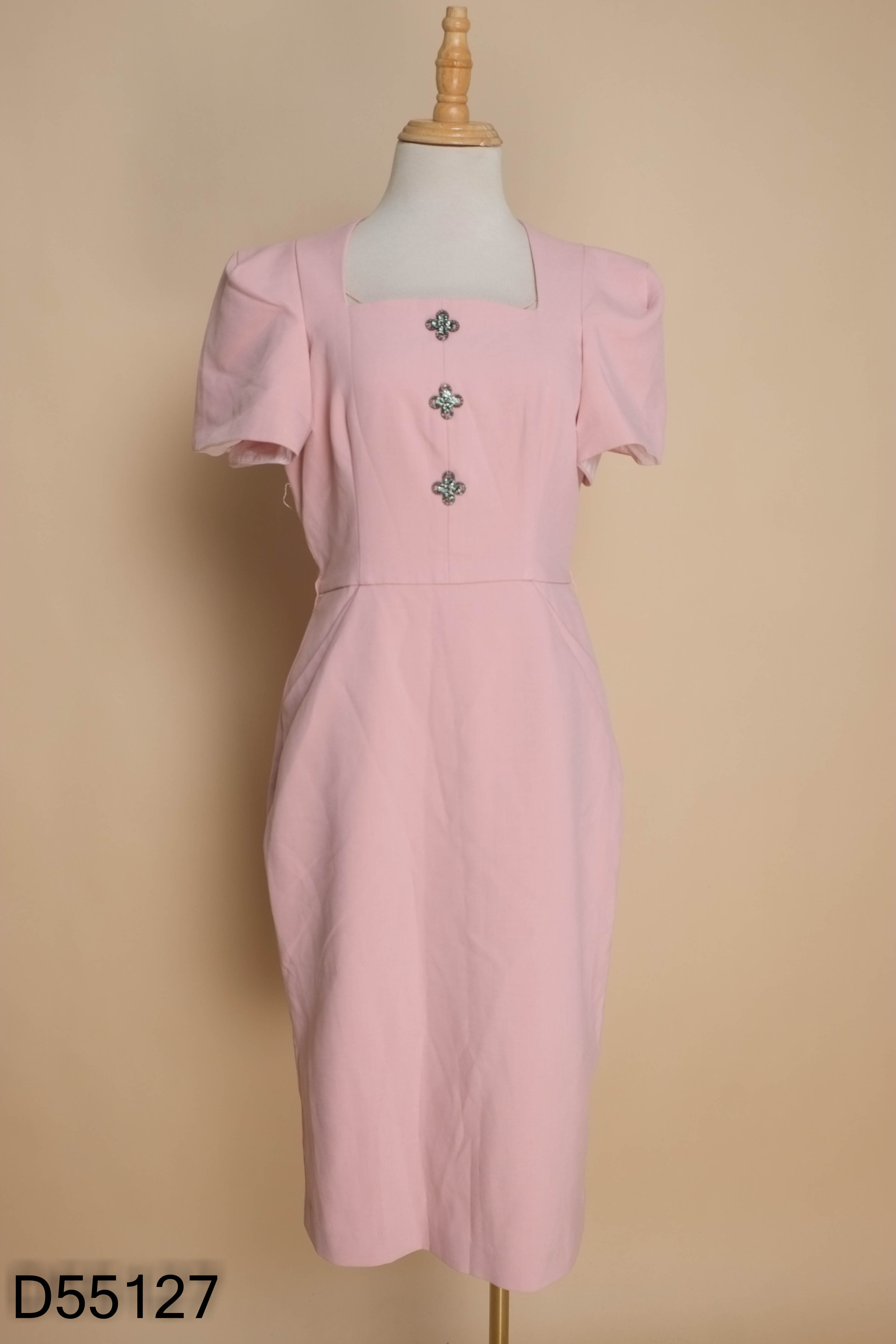 Váy JULIETTE LUXURY hồng đính đá