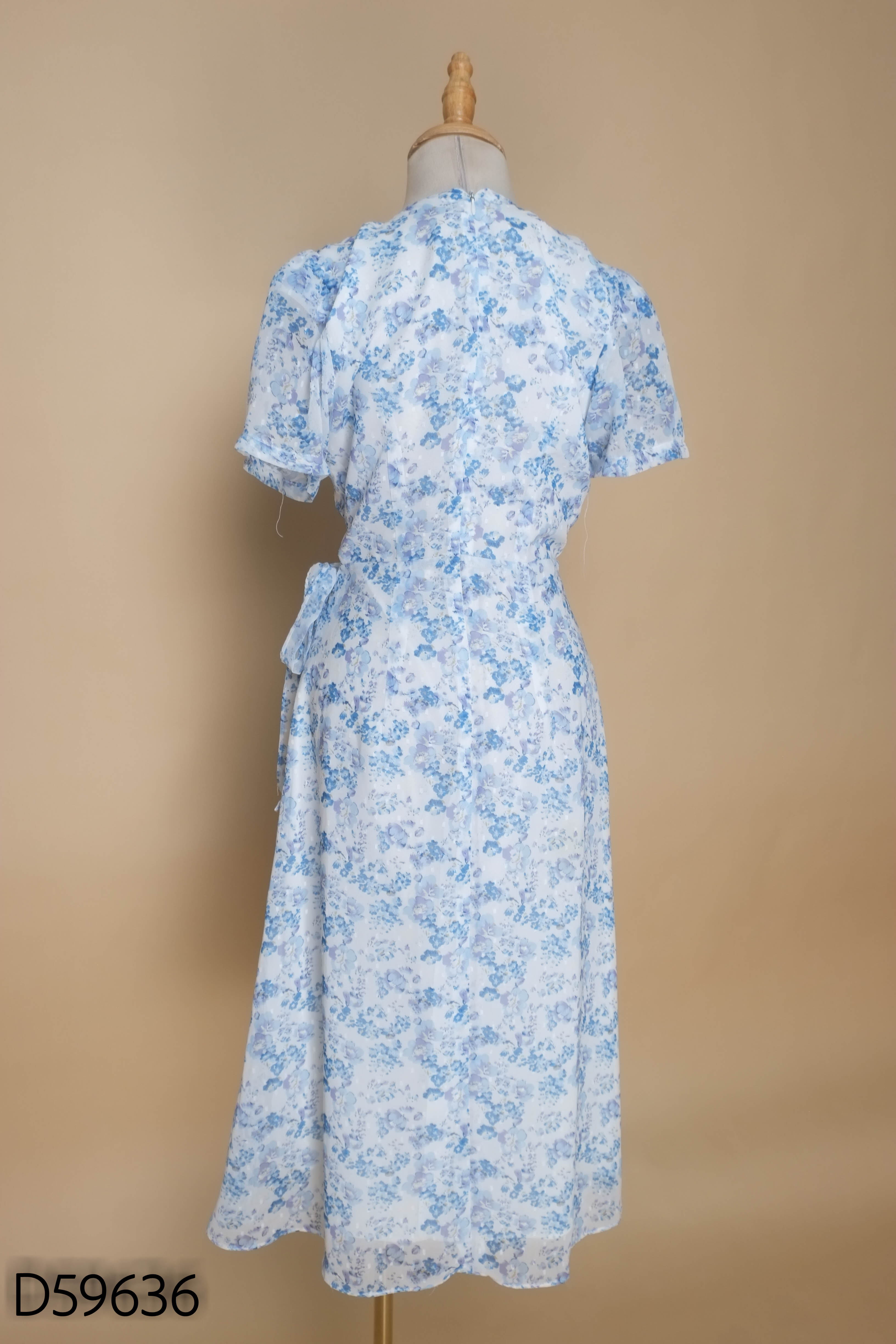 Váy trắng hoa xanh OLV BOUTIQUE