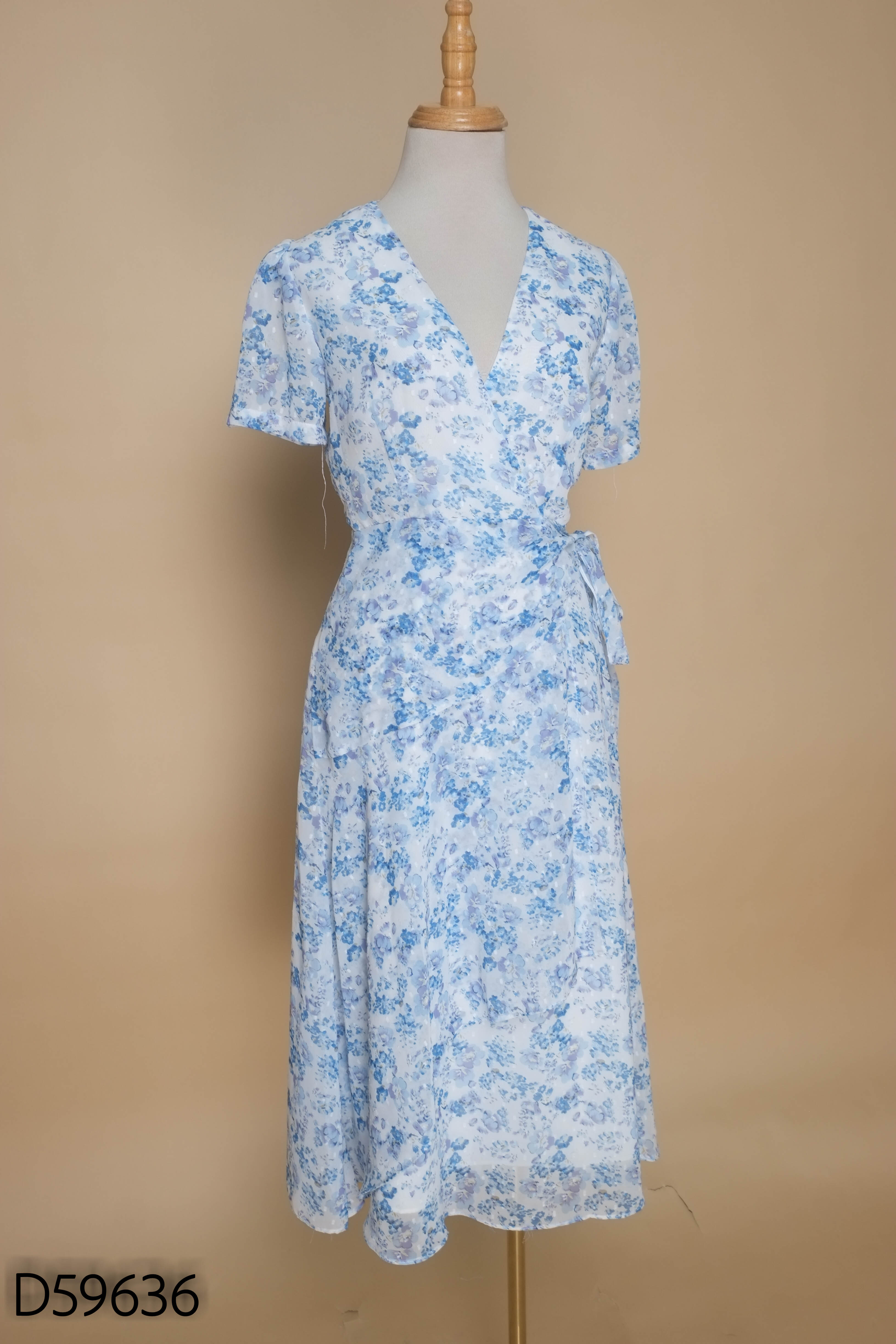 Váy trắng hoa xanh OLV BOUTIQUE