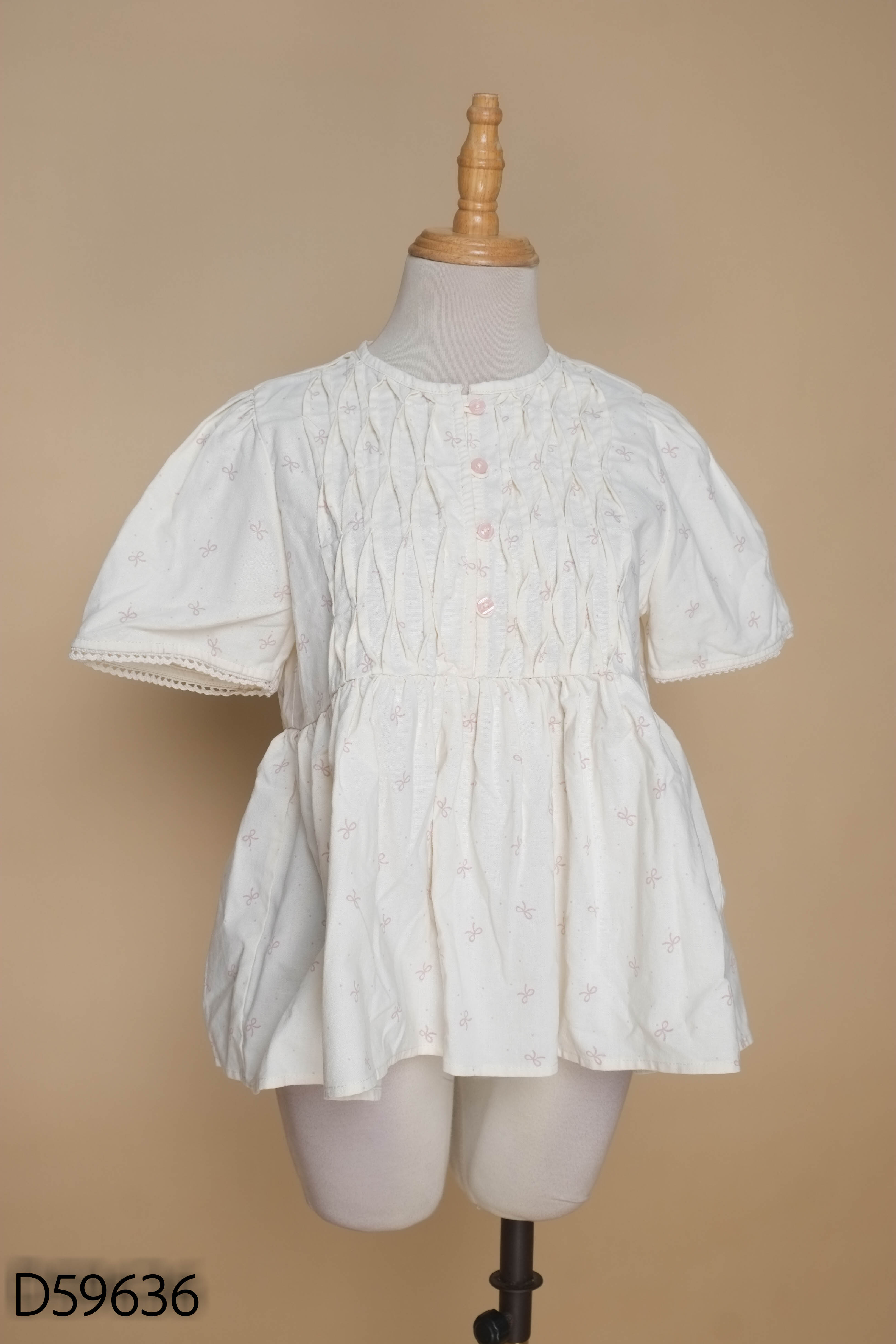 Áo be MODEN babydoll in nơ