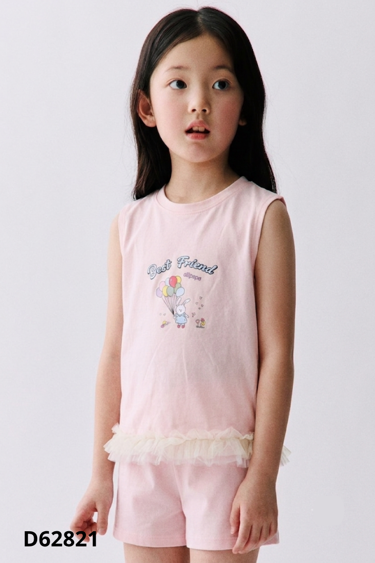 Áo thun hồng in hình kid