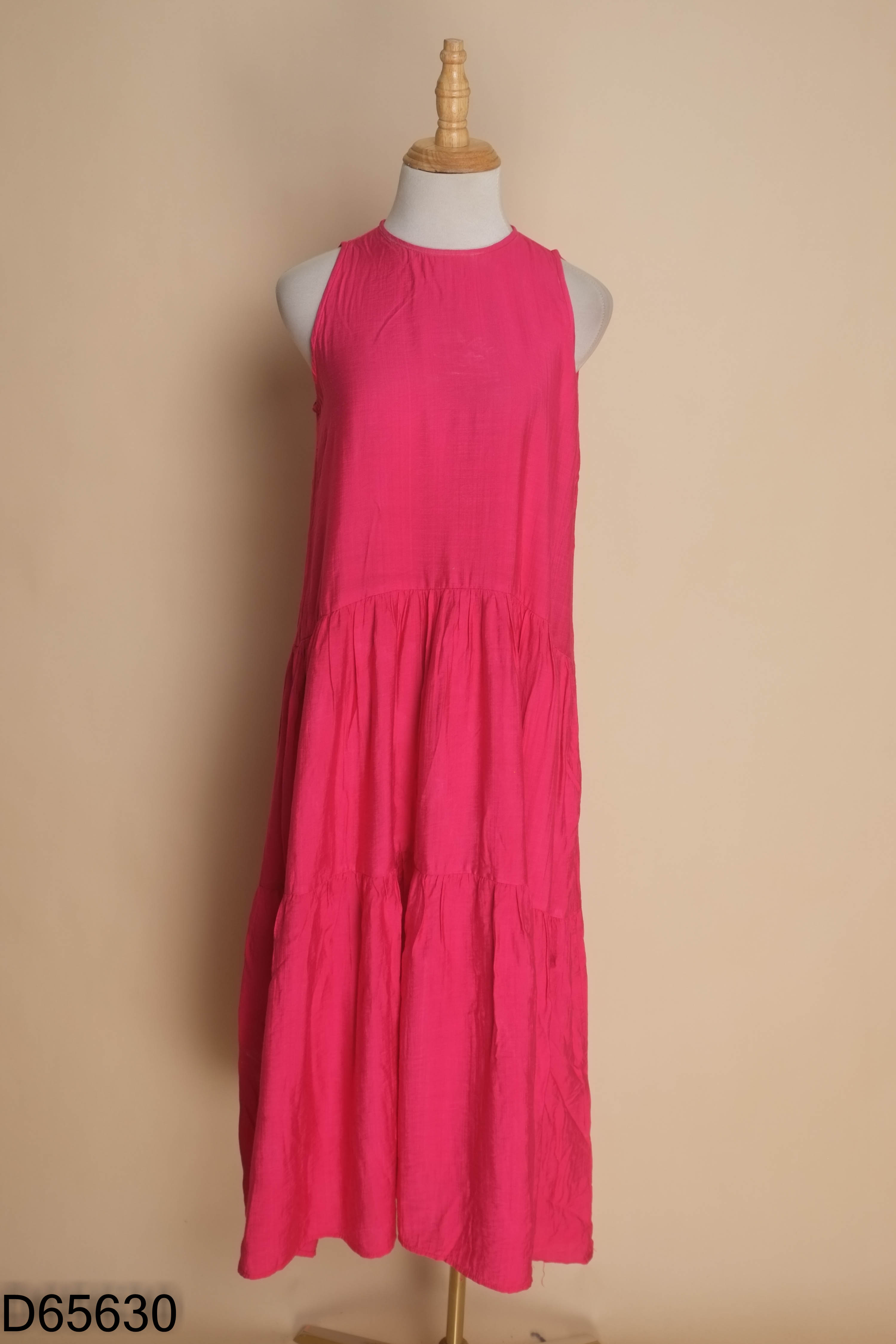 Váy hồng sen dáng dài