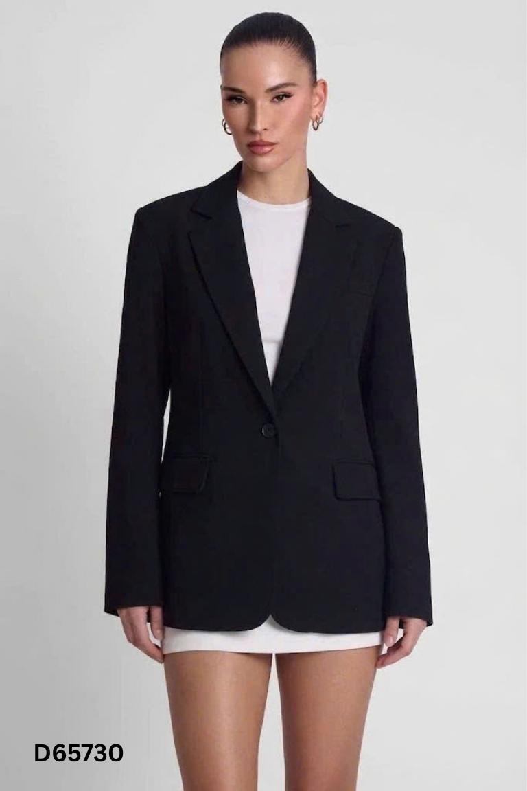 Áo blazer đen trơn