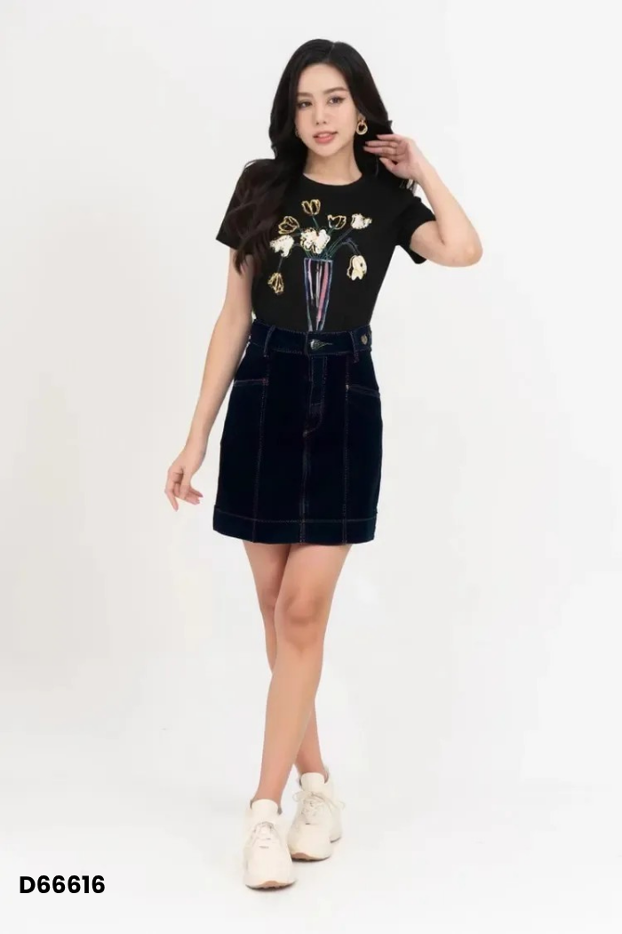 Chân váy IVY MODA đen trơn