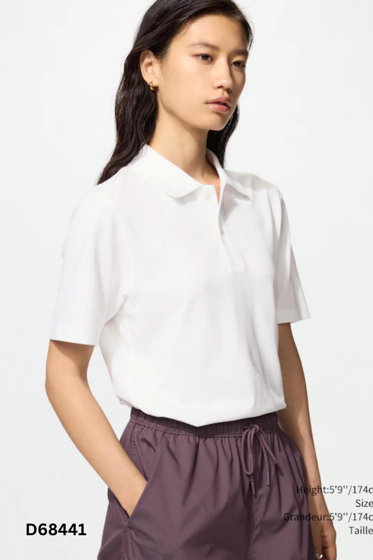 Áo UNIQLO trắng cổ polo
