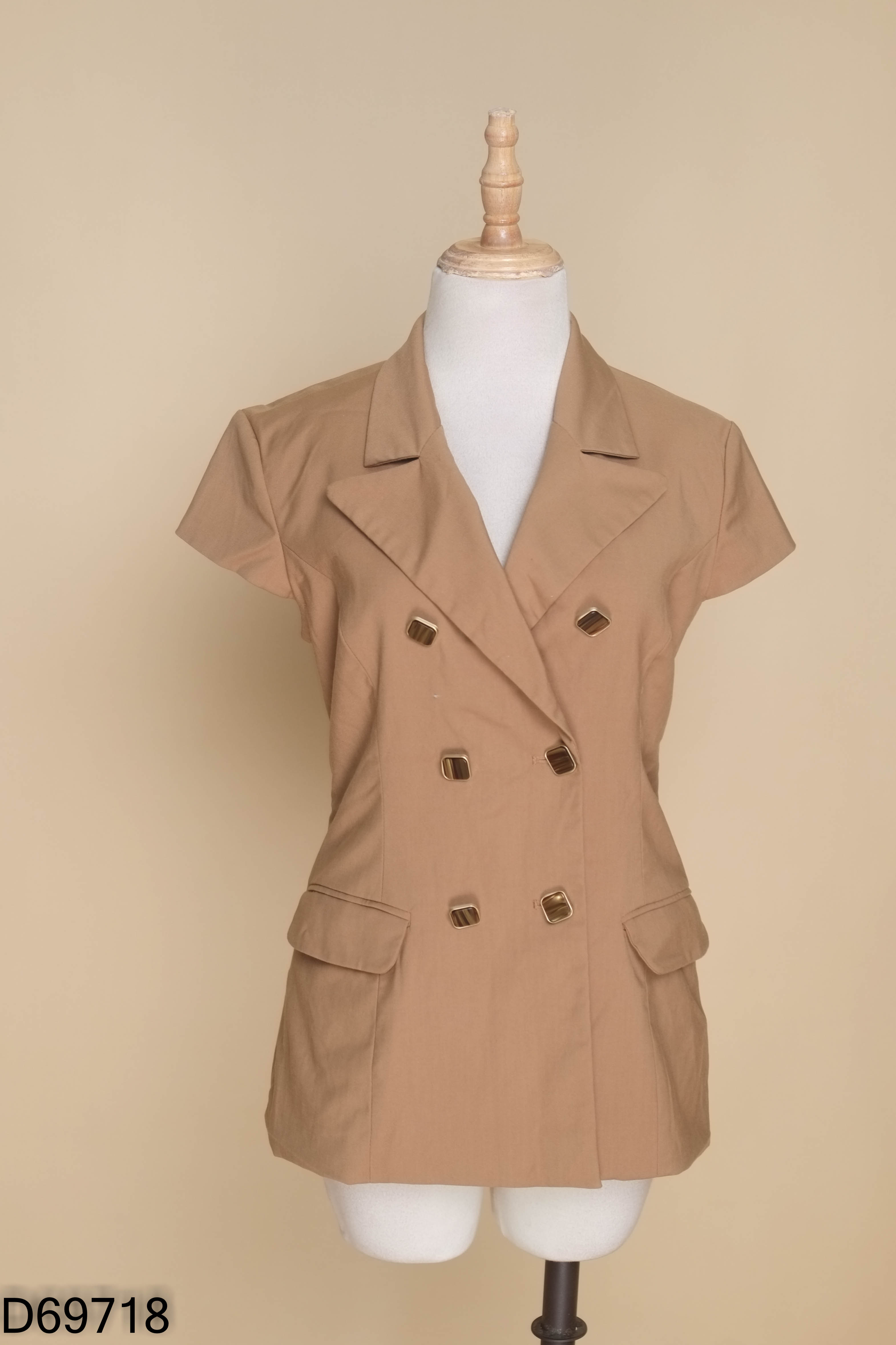 Áo MARTHE nâu cổ vest