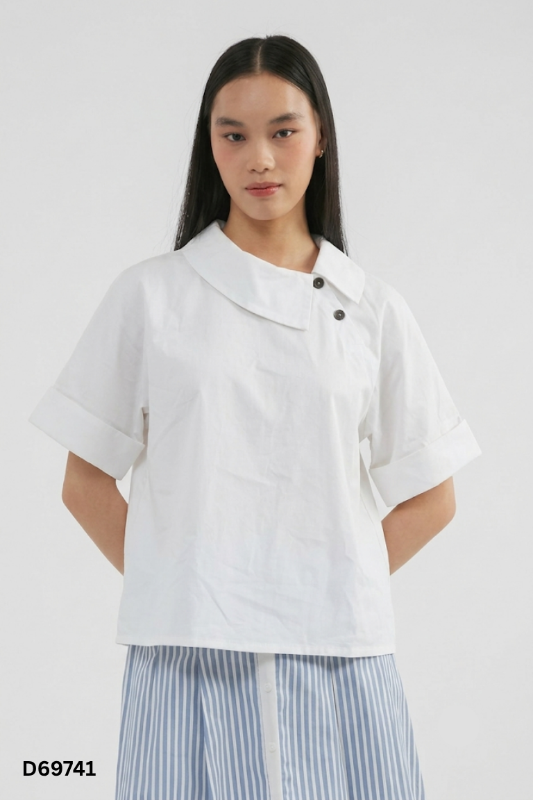 Áo MARTHE trắng trơn