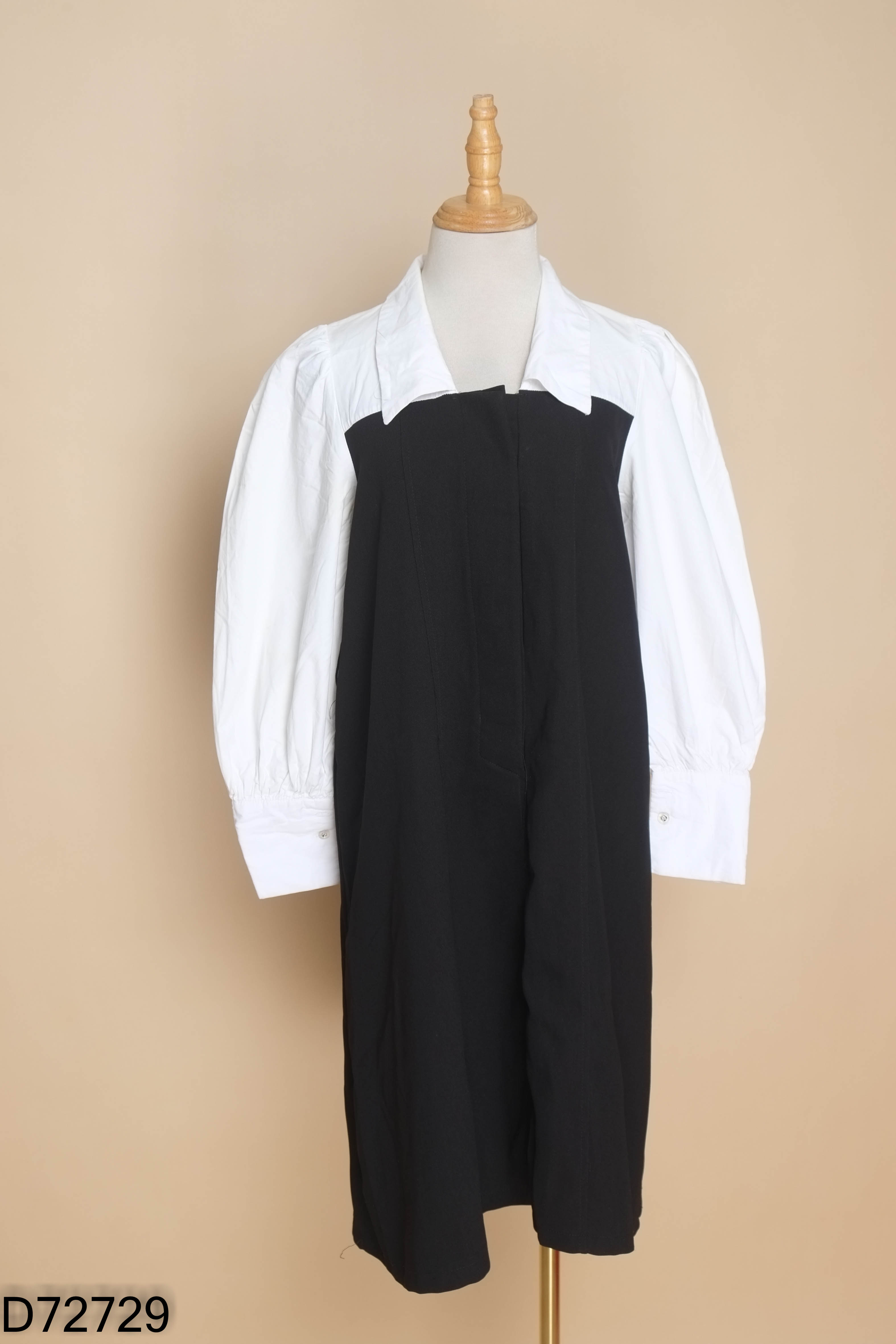 Váy VOGUE đen phối trắng