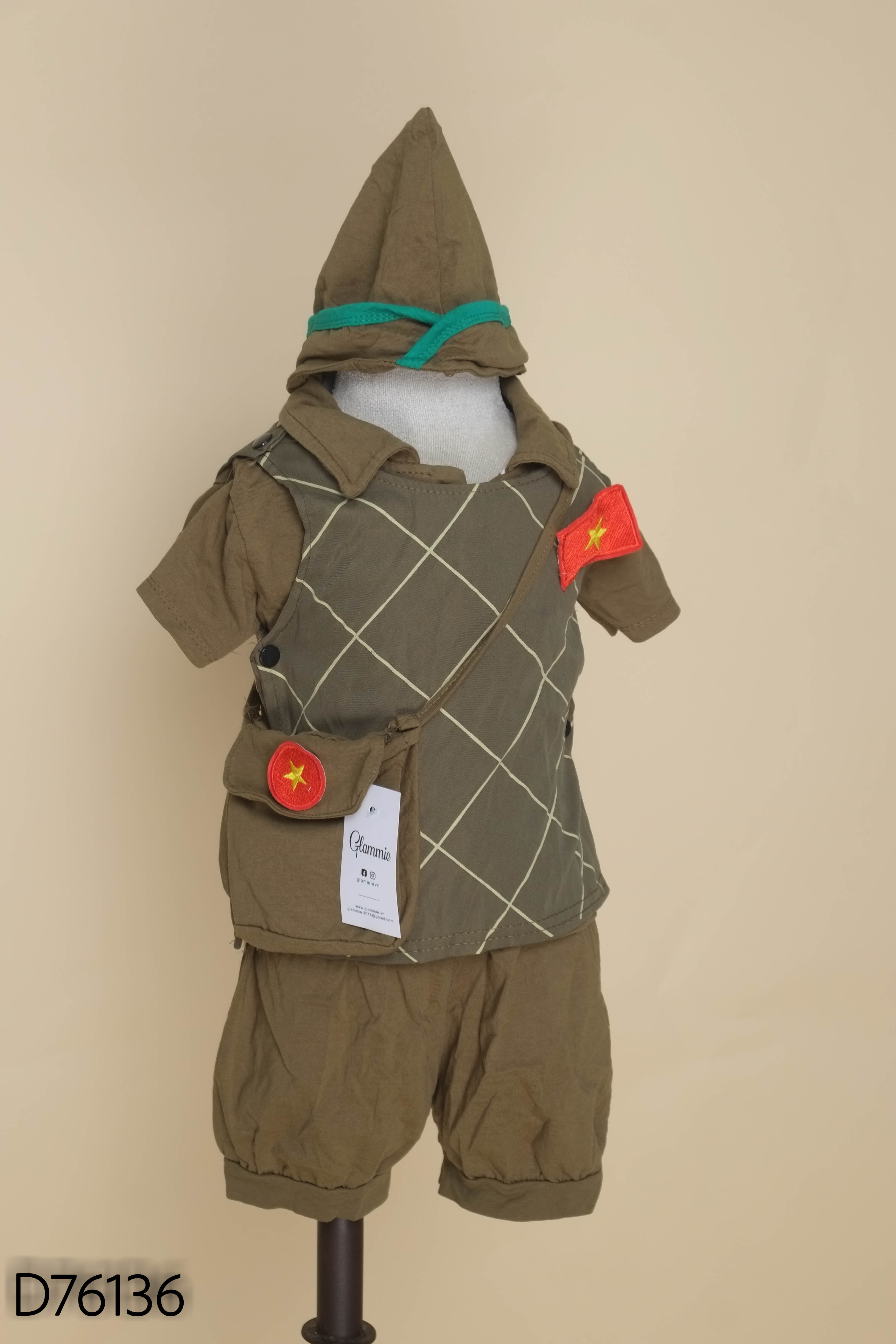 Set KIDS xanh 4 chi tiết+quần,túi