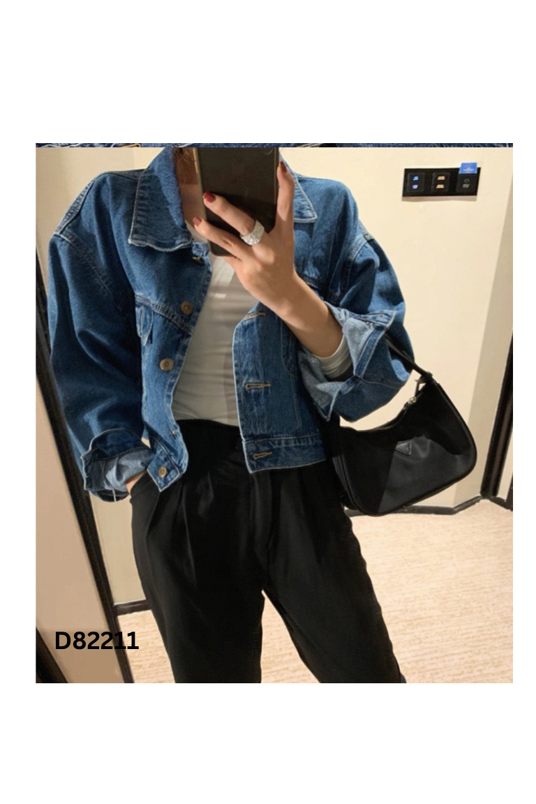 Áo khoác jeans xanh đậm