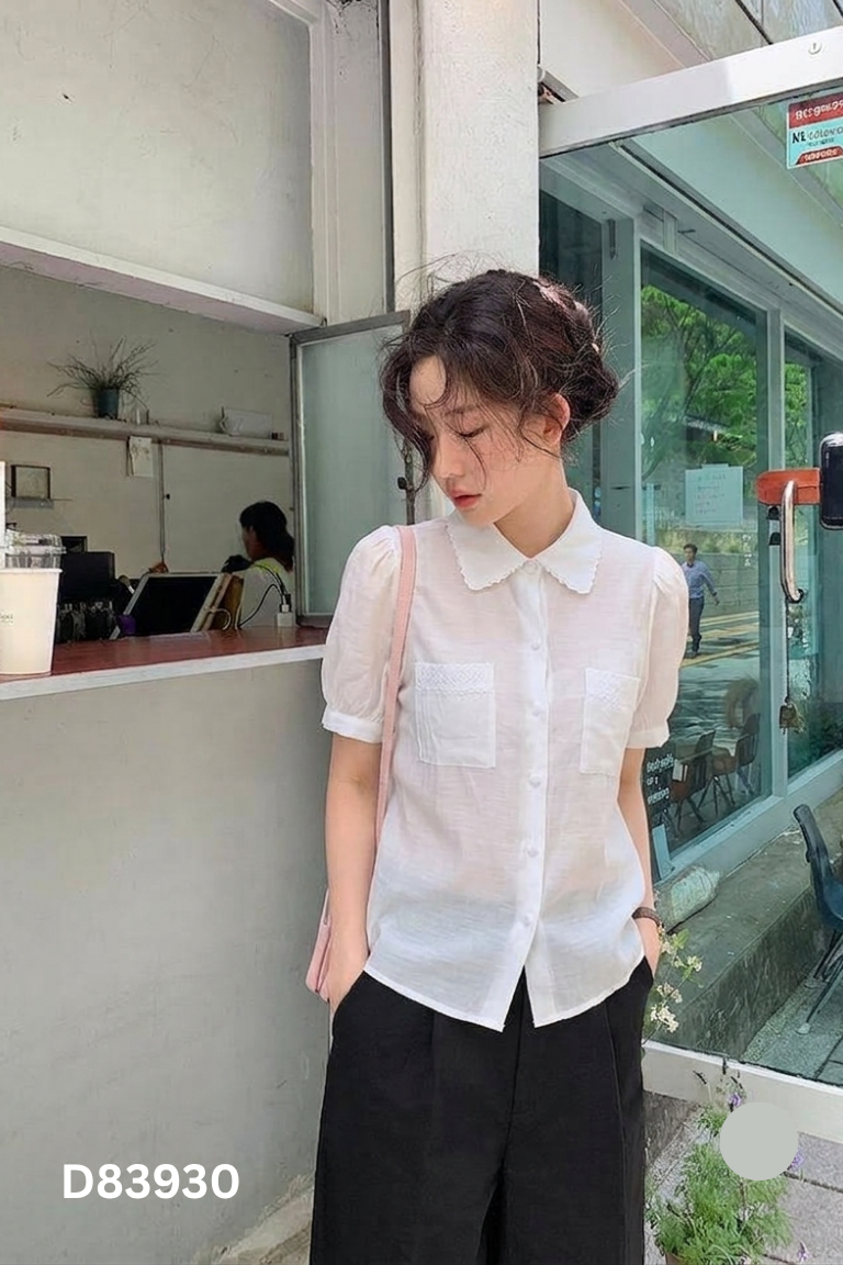 Áo CALIE sơ mi trắng