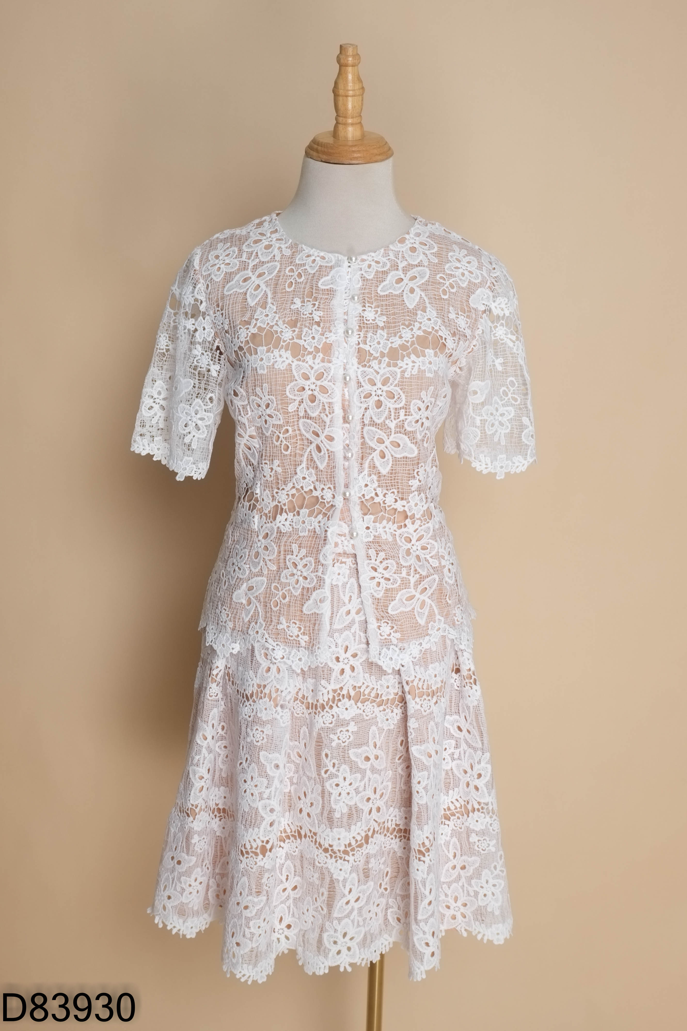 Set THẢO THẢO DESIGN ren trắng