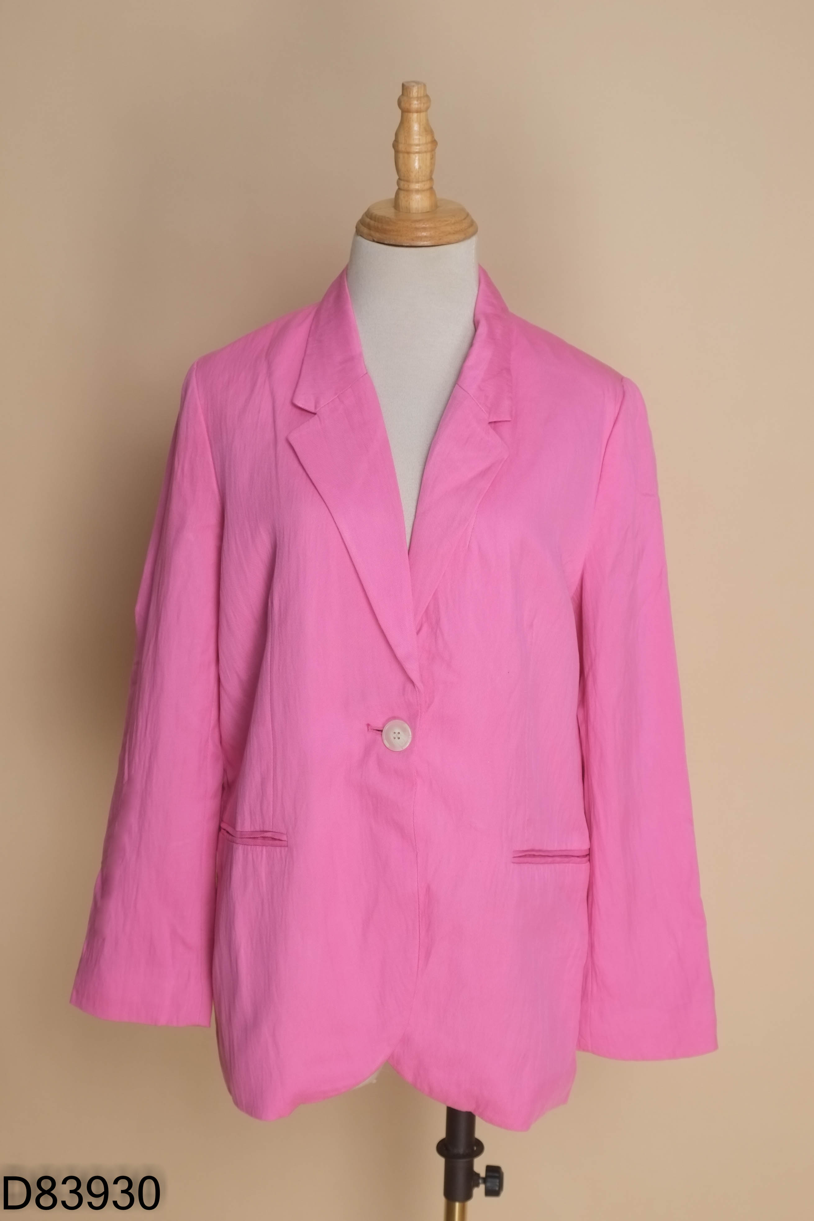 Áo blazers HM linen hồng