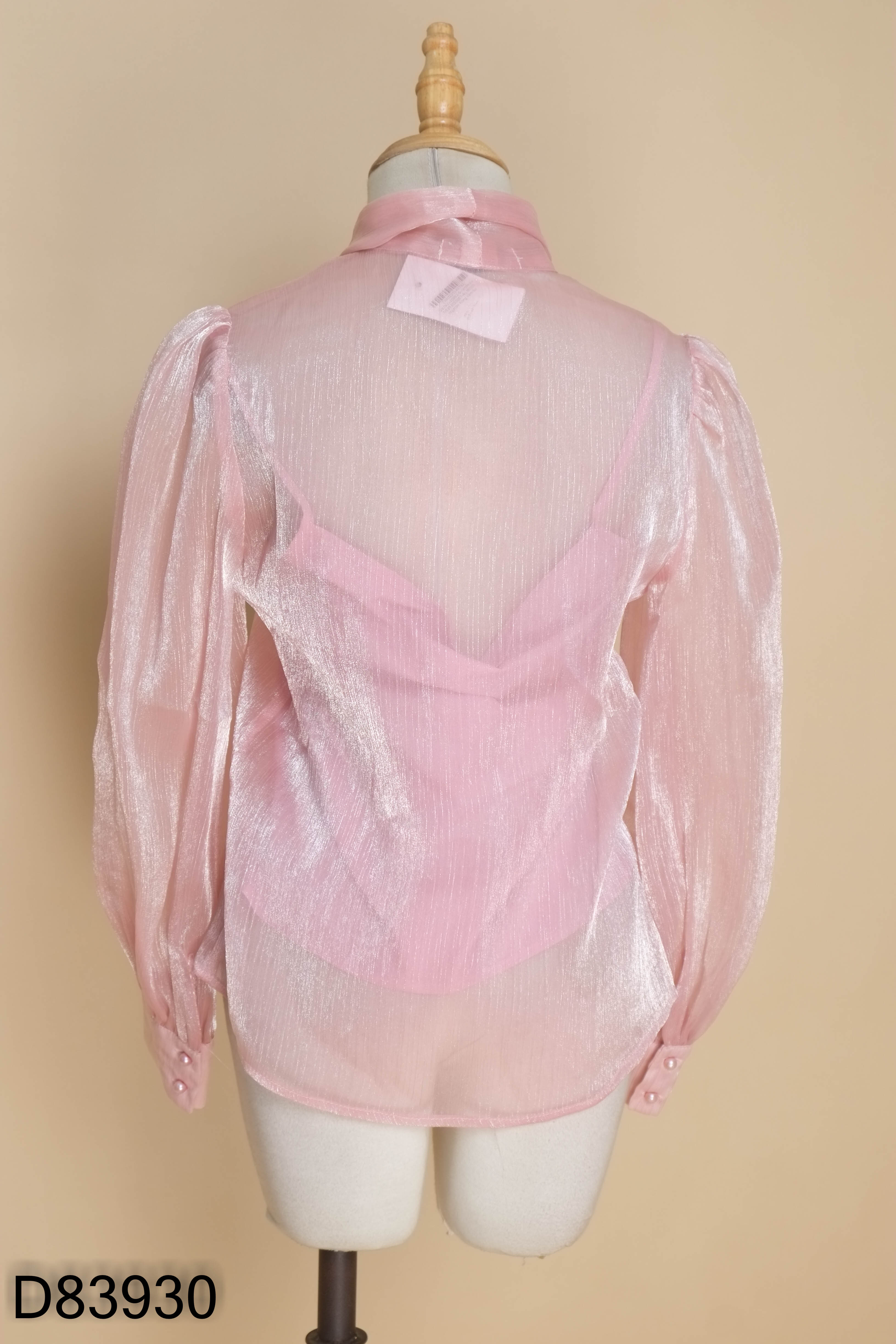 Áo MOON organza hồng kèm áo lót