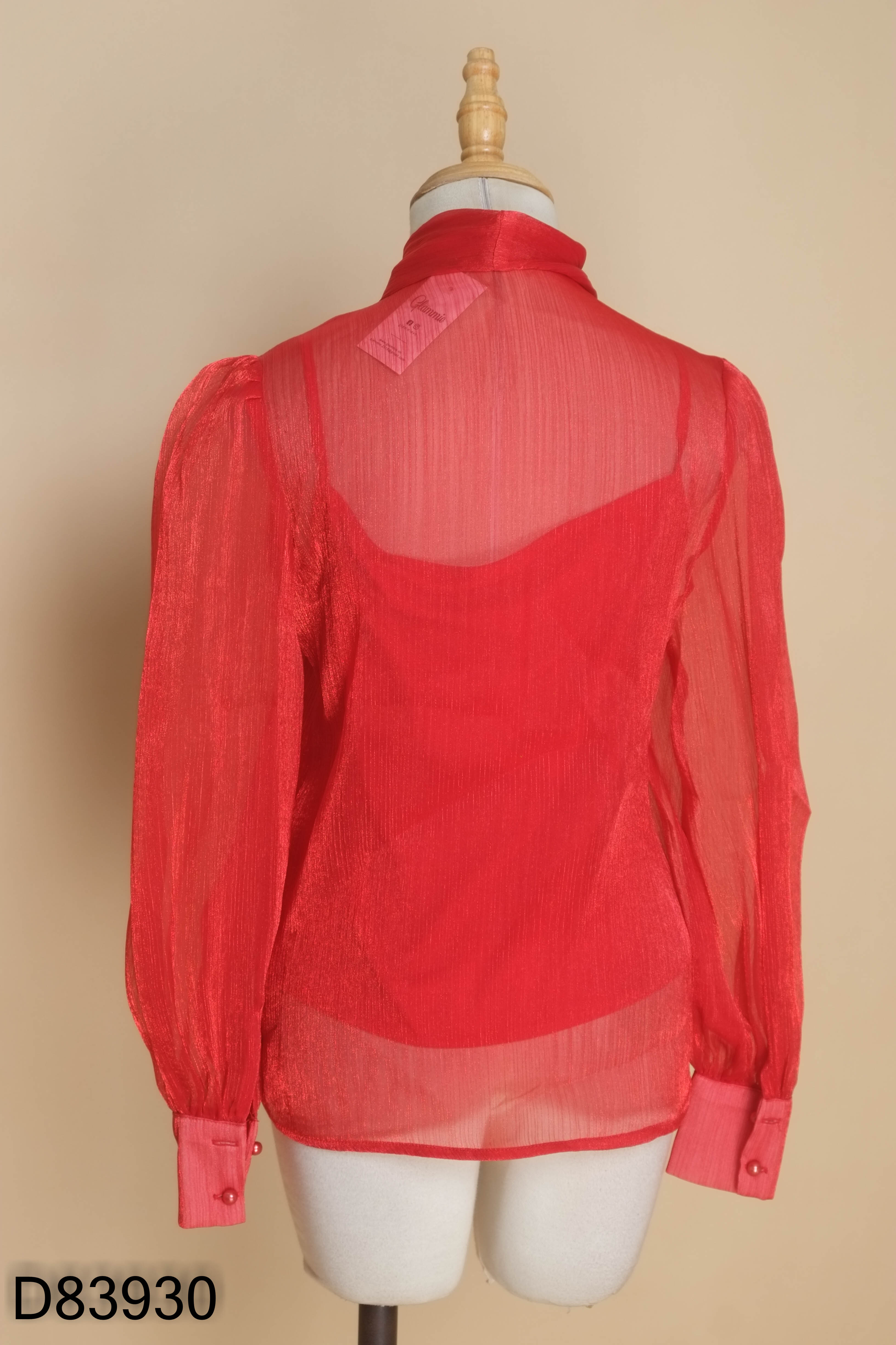 Áo MOON organza đỏ kèm áo lót
